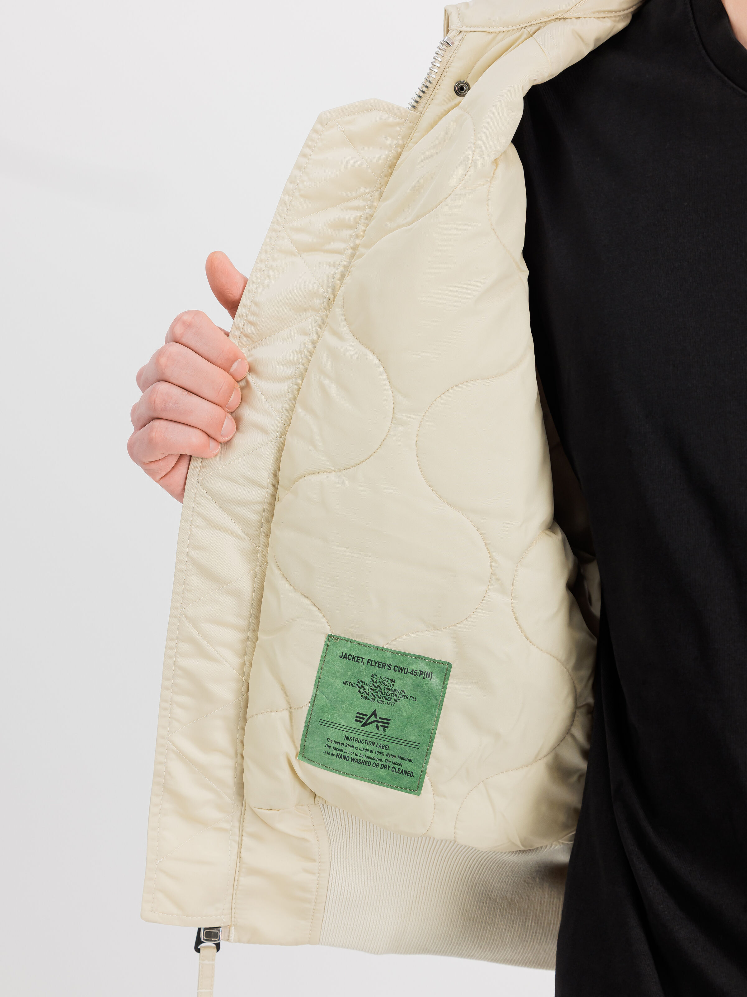 ALPHA x THUG CLUB CWU-45P RIVET Bomber Jacket vintage white 258150_300_3_detail_00001_209957