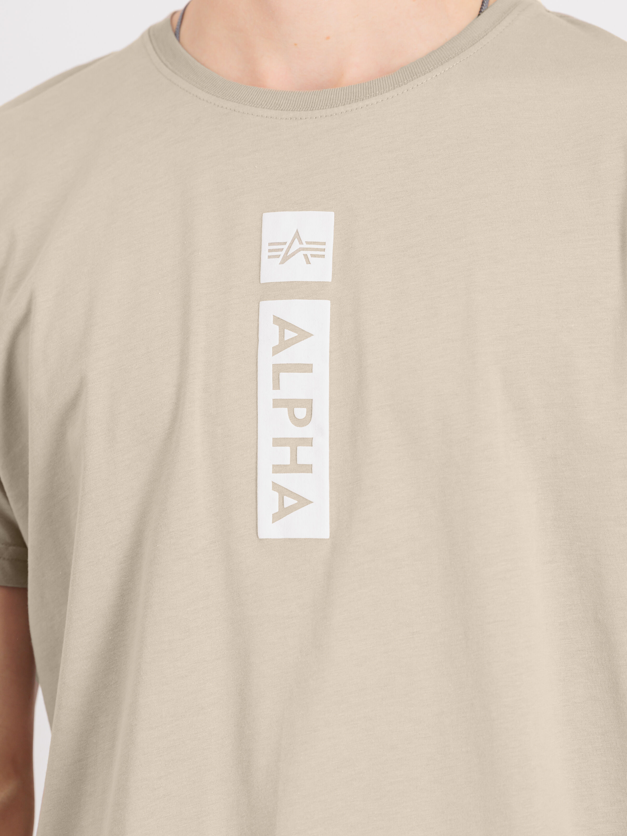 Alpha Puff Print T-Shirt vintage sand 146509_679_3_detail_00001_118683