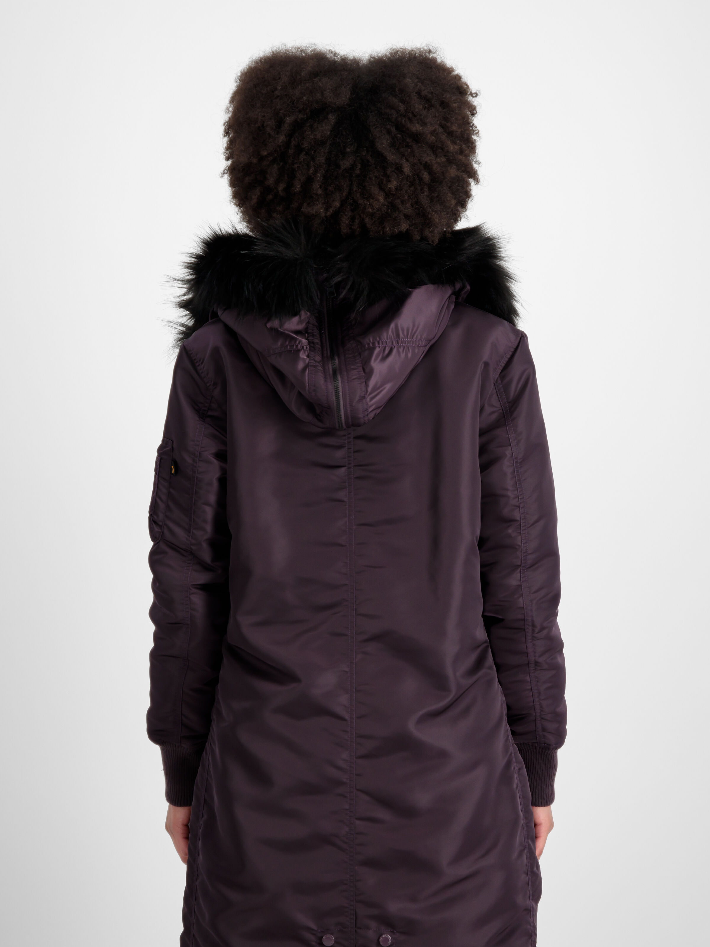 Long Fishtail Field Jacket Women Plum 198013_719_2_model_00004_96839