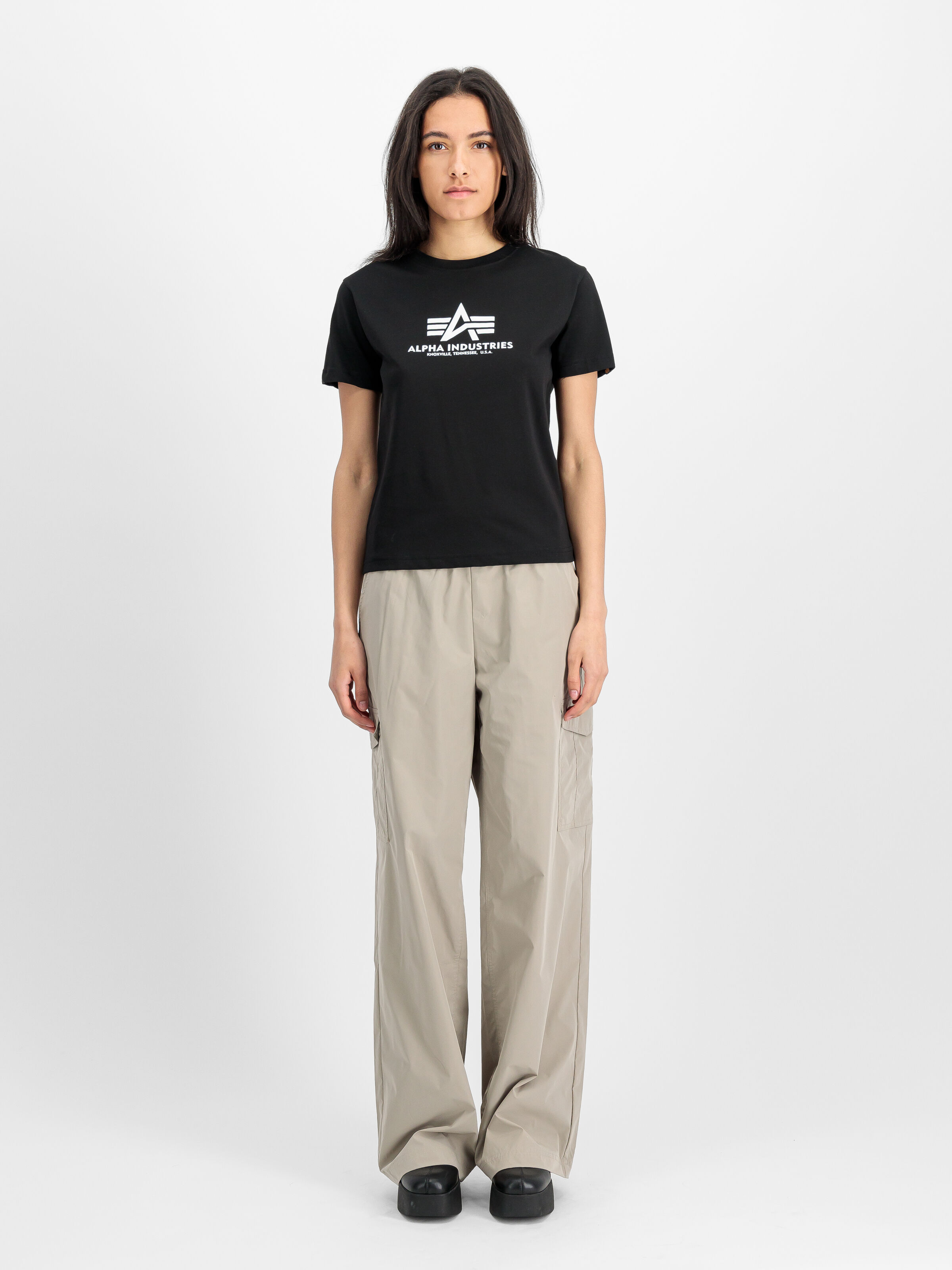Basic Big Logo Puff Print T-Shirt Women black 258061_03_2_model_00001_165494