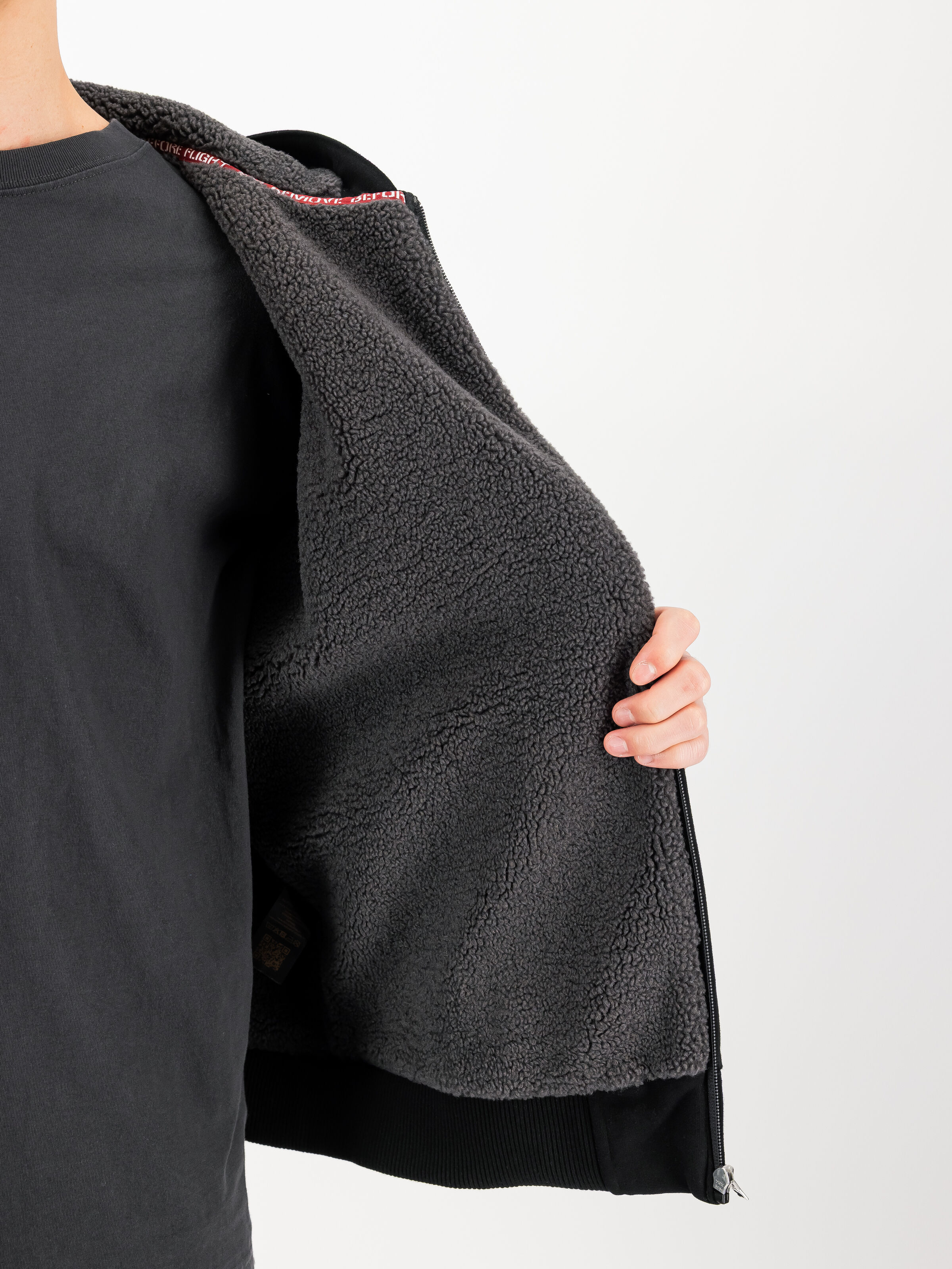 Fleece Sherpa Hoodie black 268336_03_3_detail_00002_243653