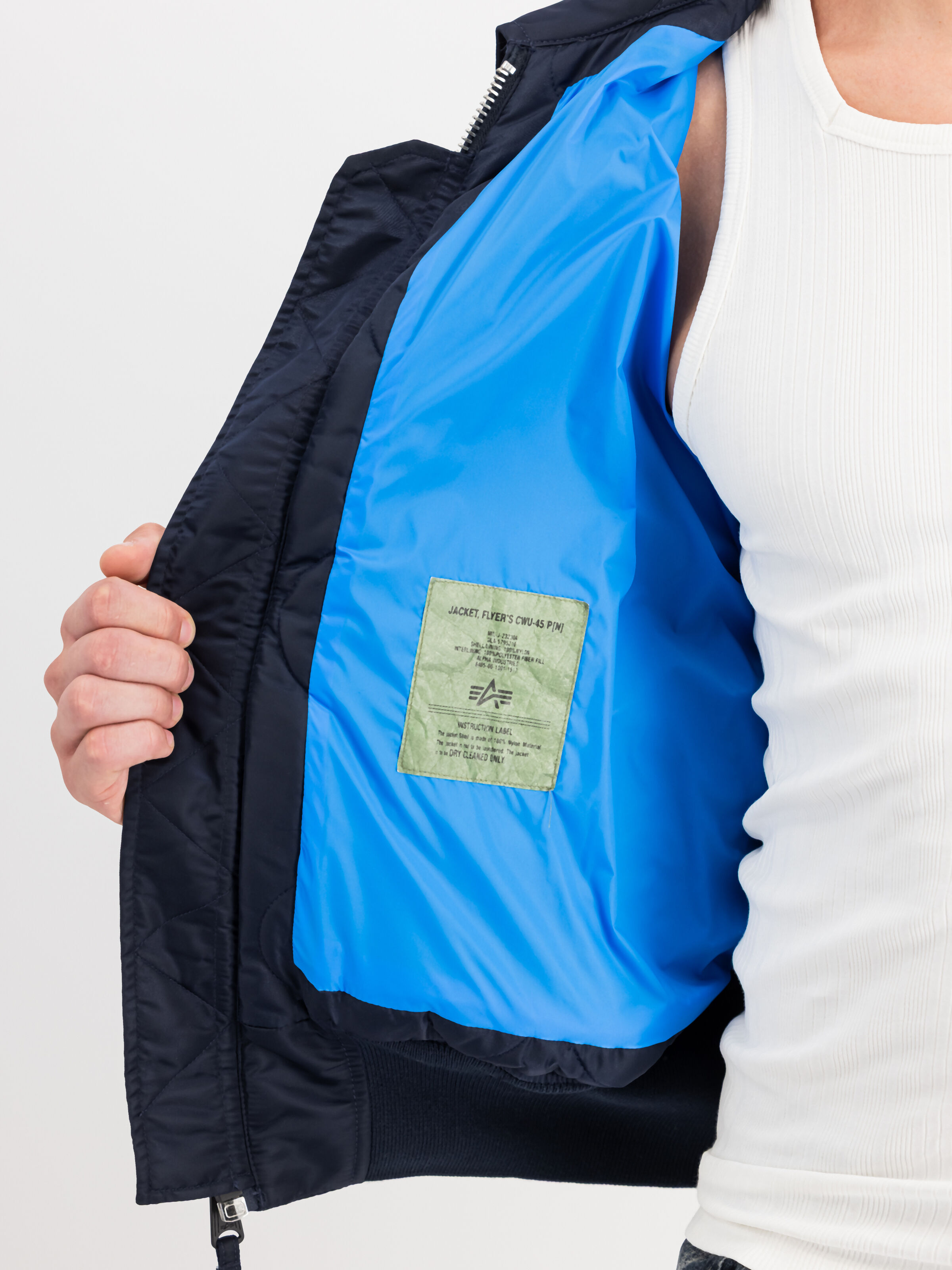 ALPHA x GR10K CWU-45 Bomber Jacket rep.blue 266123_07_3_detail_00001_223516