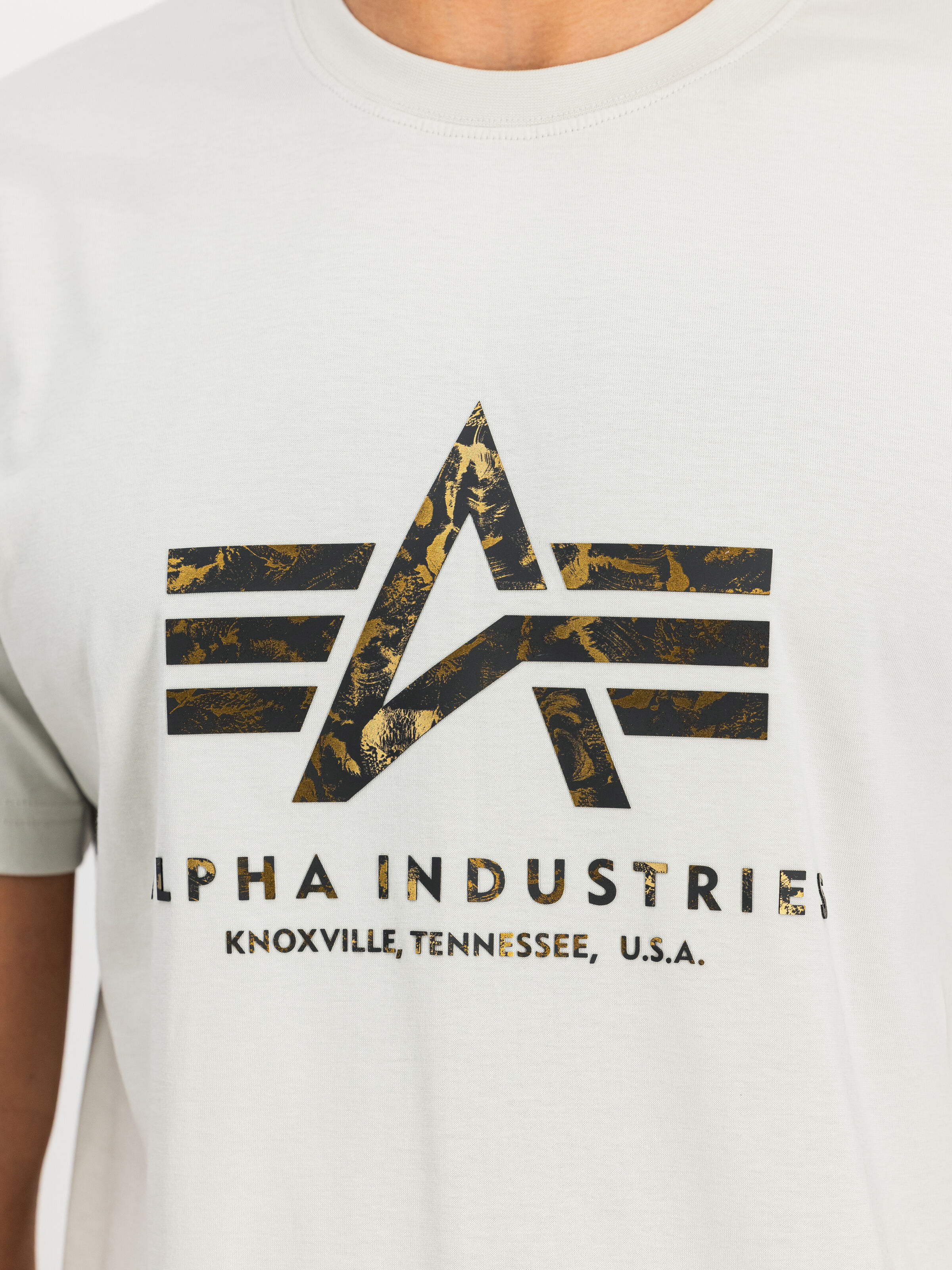 Basic Big Logo Effect Print T-Shirt stone 100501EP_10_3_detail_00001_197310