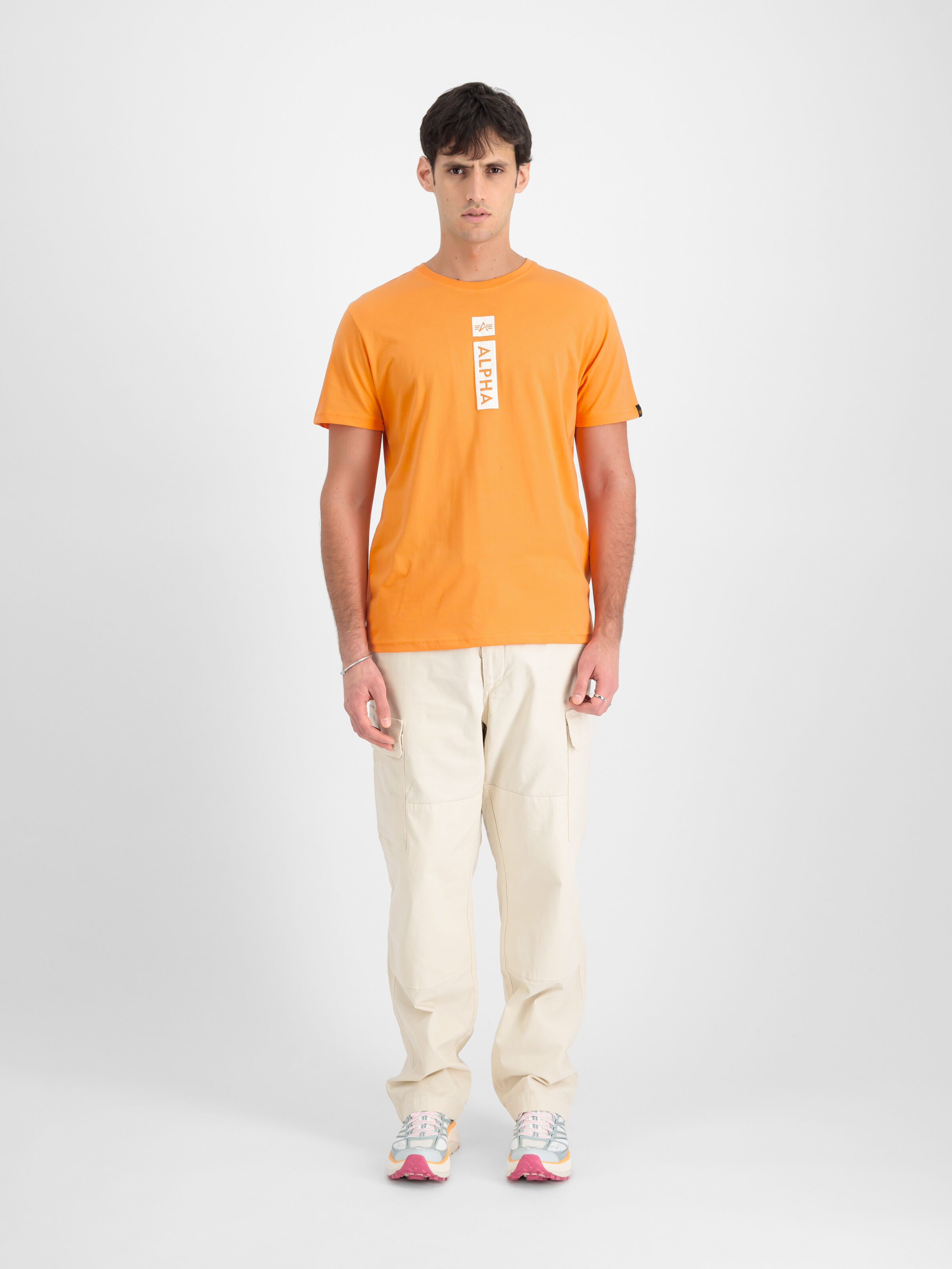 Alpha Puff Print T-Shirt tangerine 146509_710_2_model_00001_129960