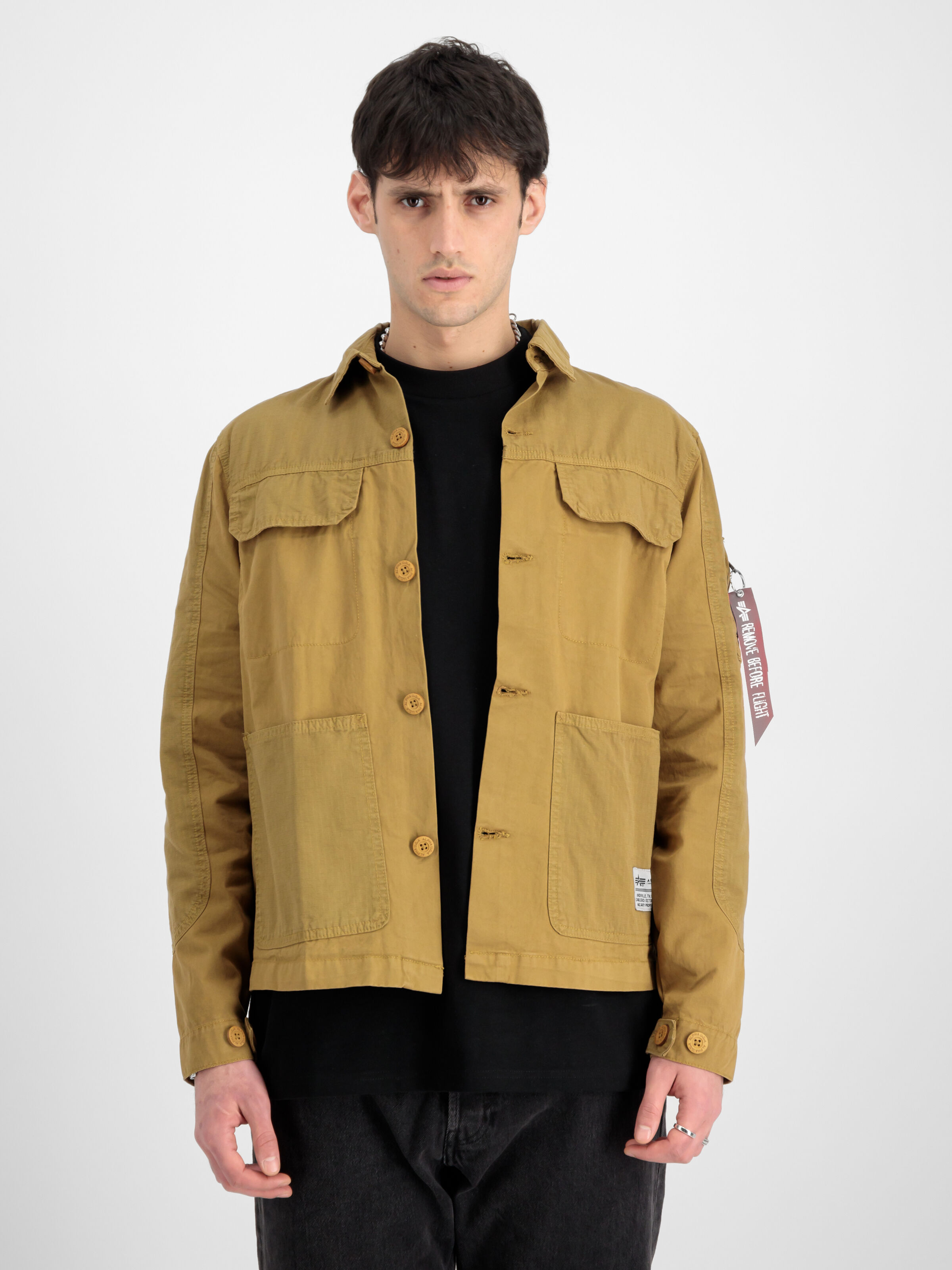 Color Block Overshirt khaki 146110_13_00006_181614