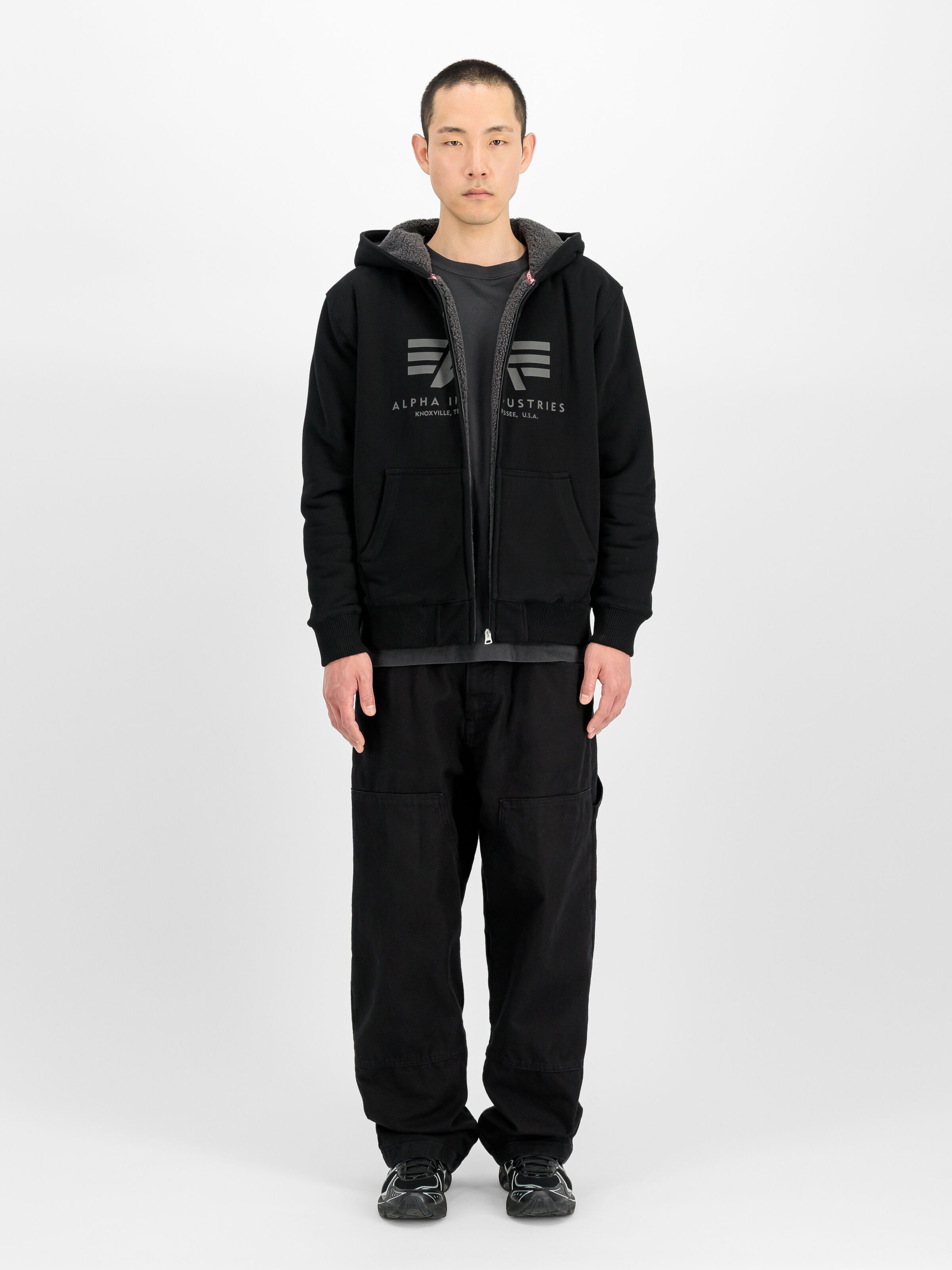 Fleece Sherpa Hoodie black 268336_03_2_model_00001_243288