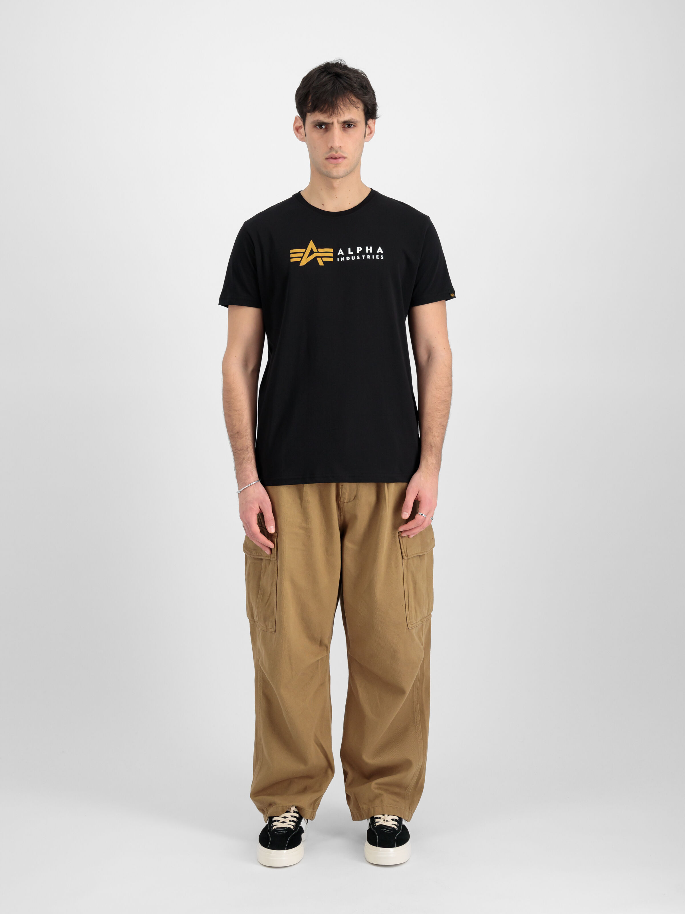 Alpha Label Puff Print T-Shirt black 118502PP_03_2_model_00001_111416