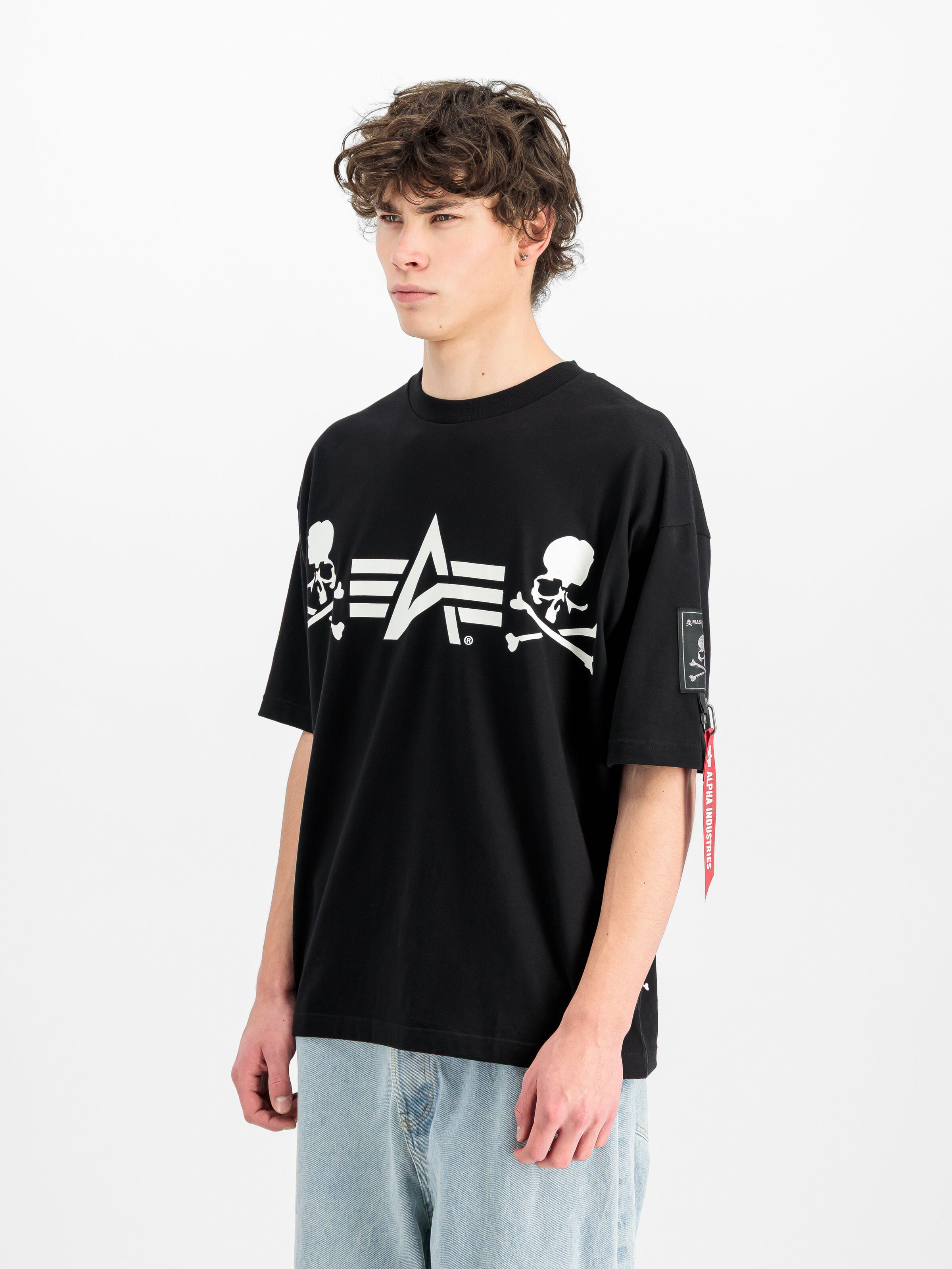 ALPHA x MASTERMIND Graphic Logo T-Shirt black 258021_03_2_model_00002_215783