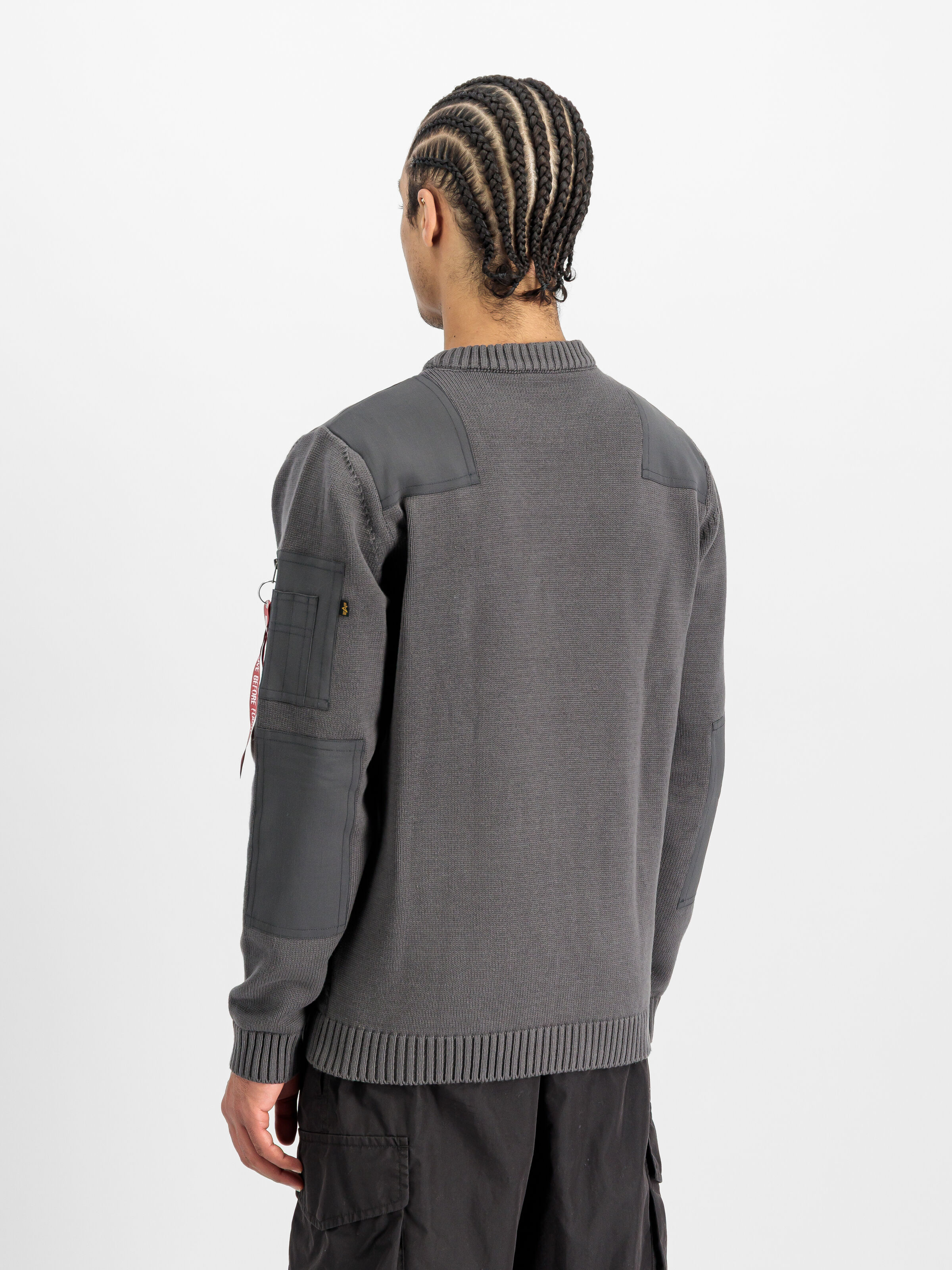 Military Knit Sweatshirt vintage grey 258402_684_2_model_00003_163992