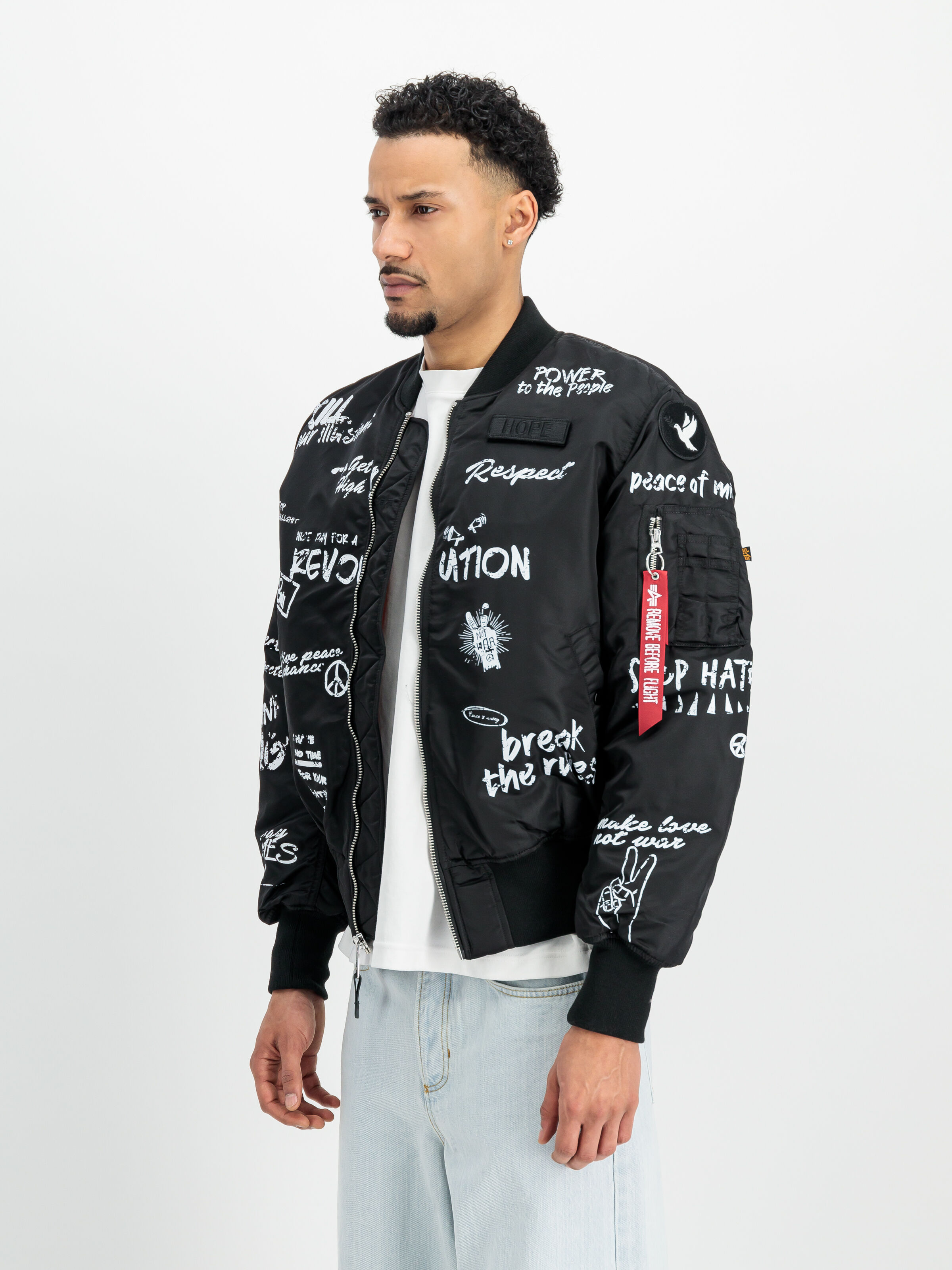MA-1 Peace Bomber Jacket black 156136_03_2_model_00002_151460