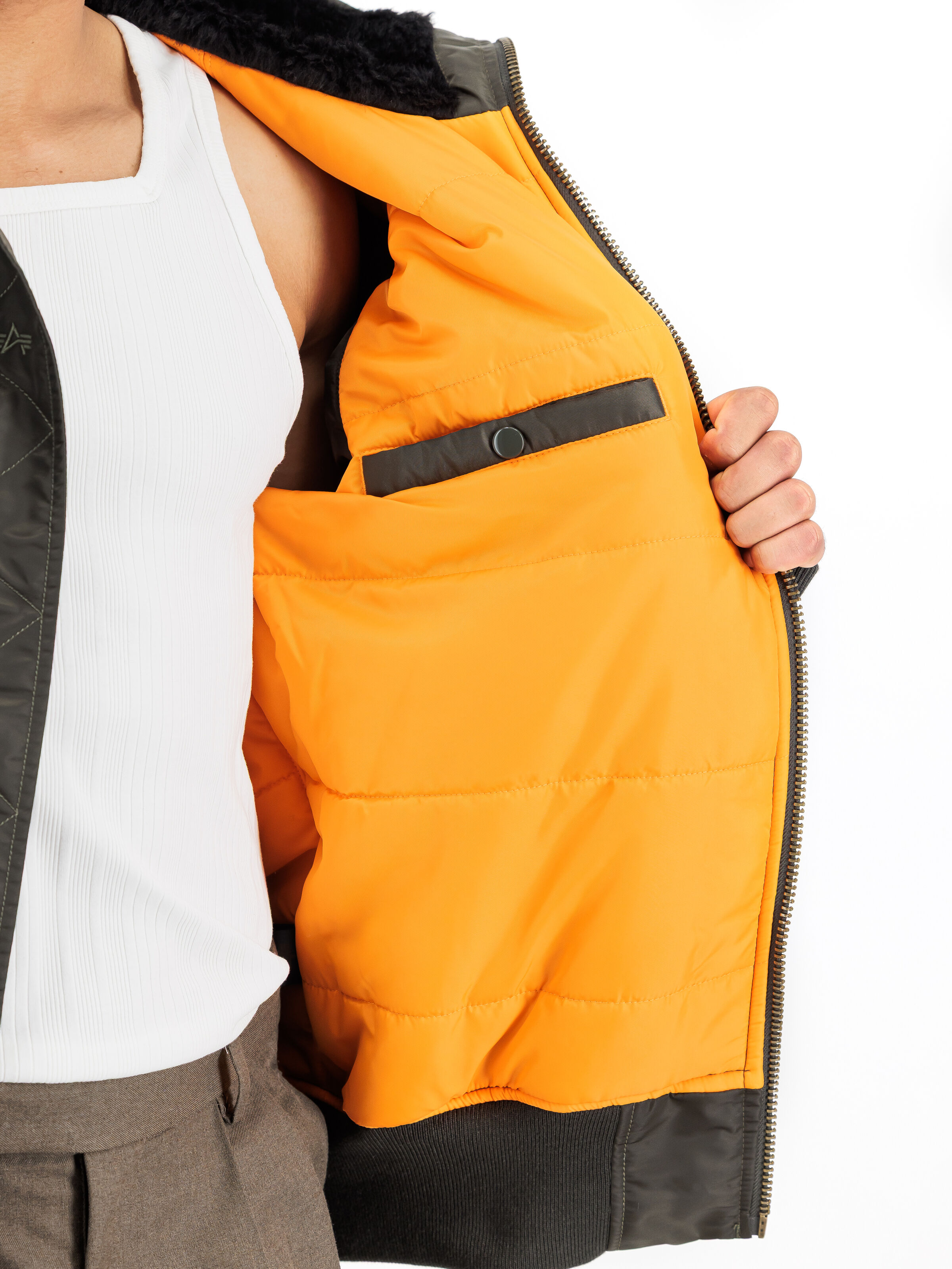 MA-1 Hooded Bomber Jacket black olive 158104_413_3_detail_00002_166122