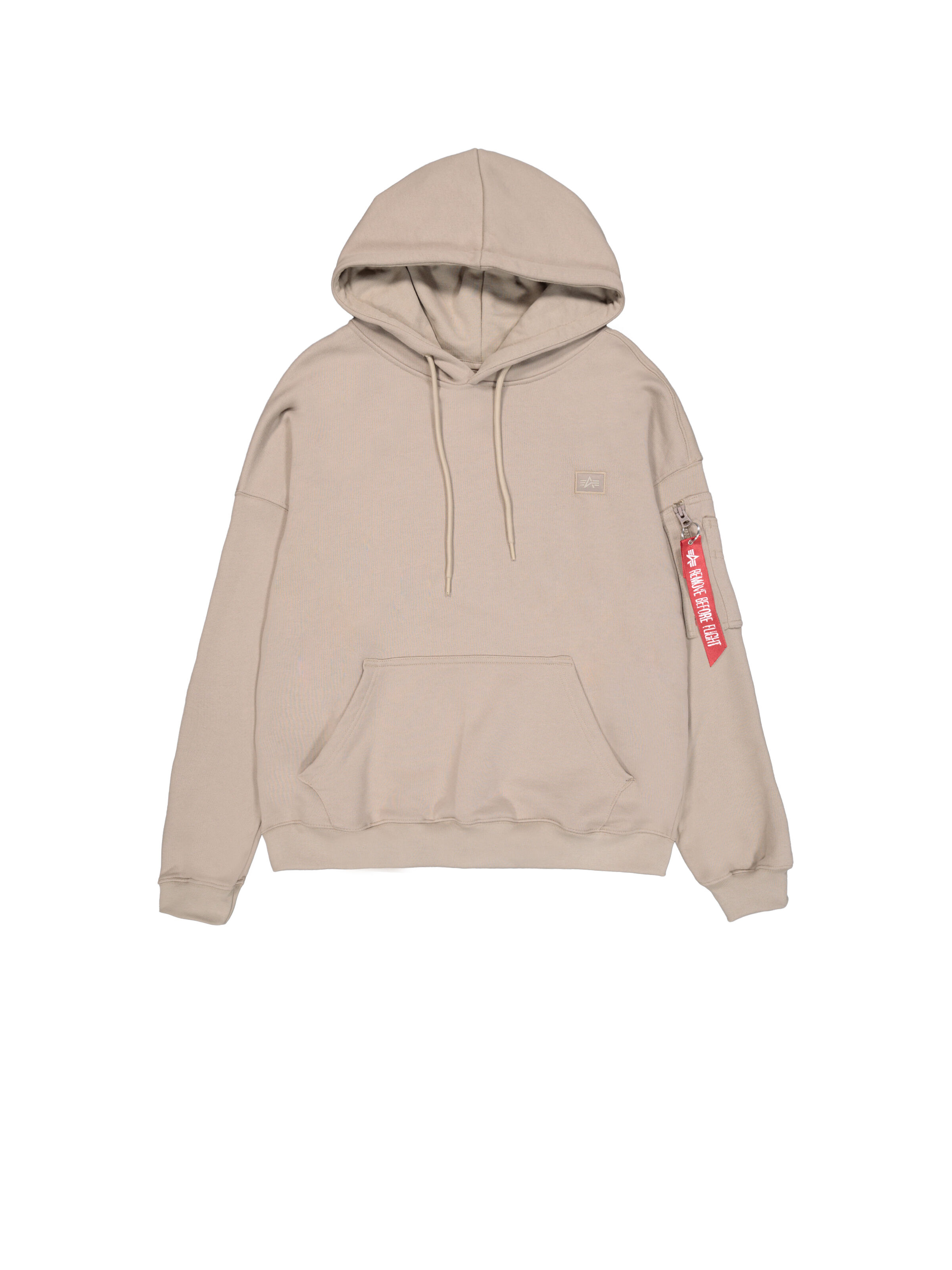 Alpha Essentials Rubber Logo Hoodie vintage sand 146335_679_1_flatlay_00001_101336