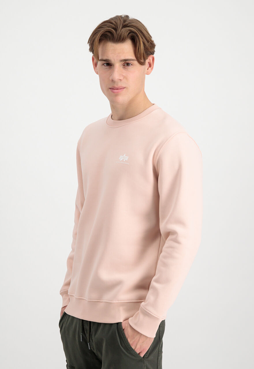 Basic Small Logo Sweatshirt pale peach 188307_640_alpha_industries_basic_sweater_small_logo_002_126468