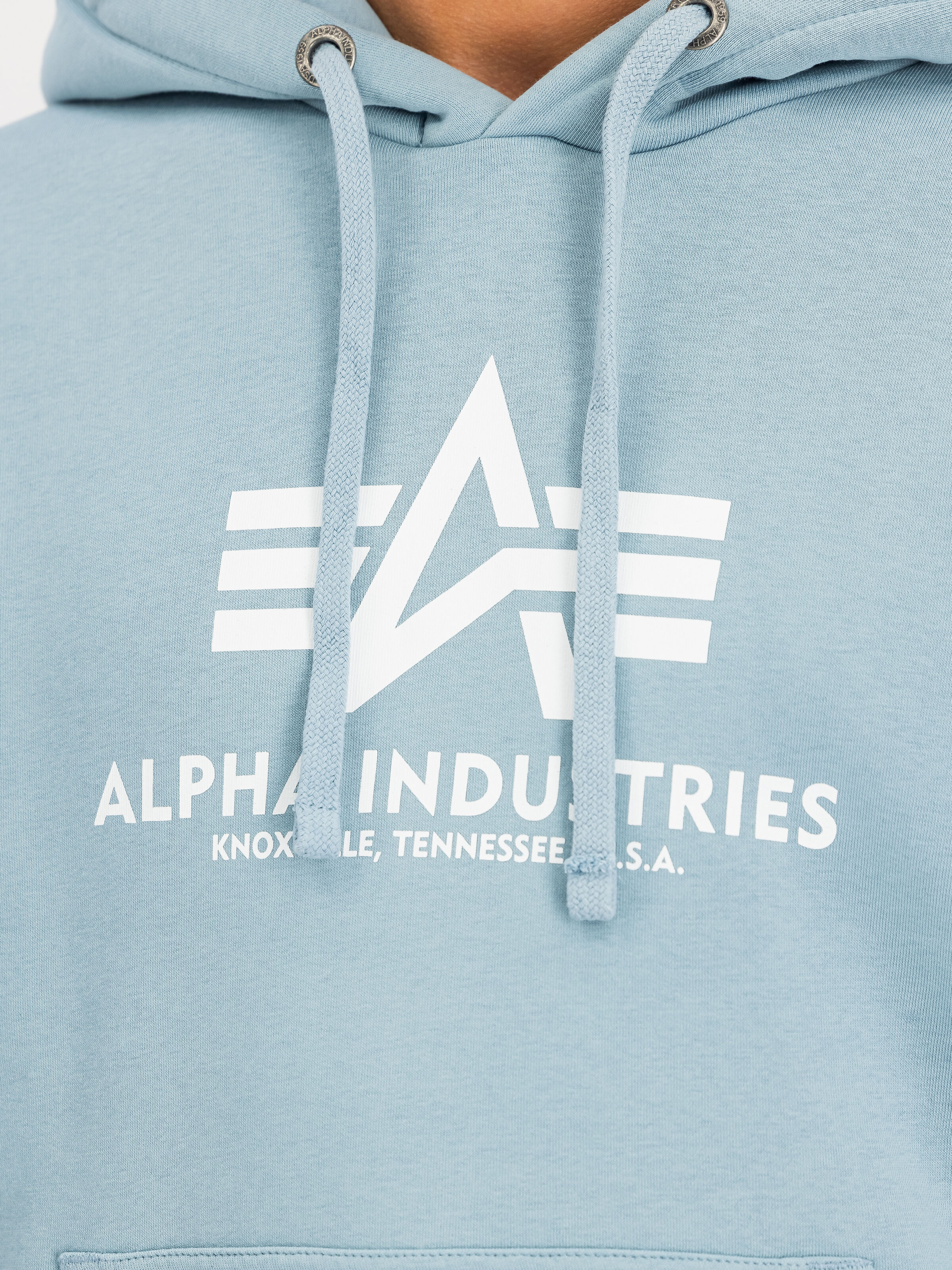Basic Big Logo Hoodie greyblue 178312_134_3_detail_00001_189671
