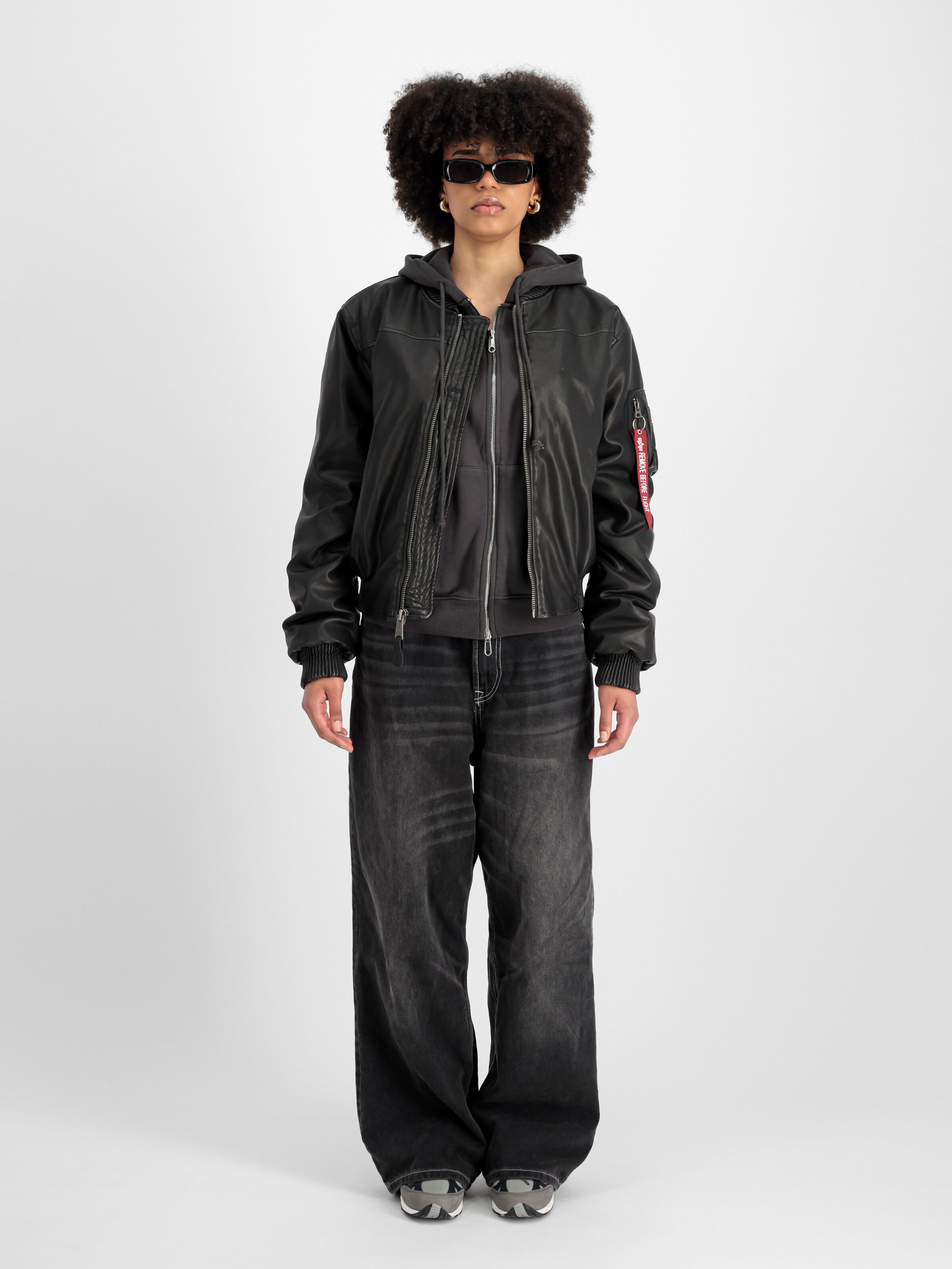 MA-1 Faux Leather Vintage Bomber Jacket Women black 148005_03_2_model_00001_99461