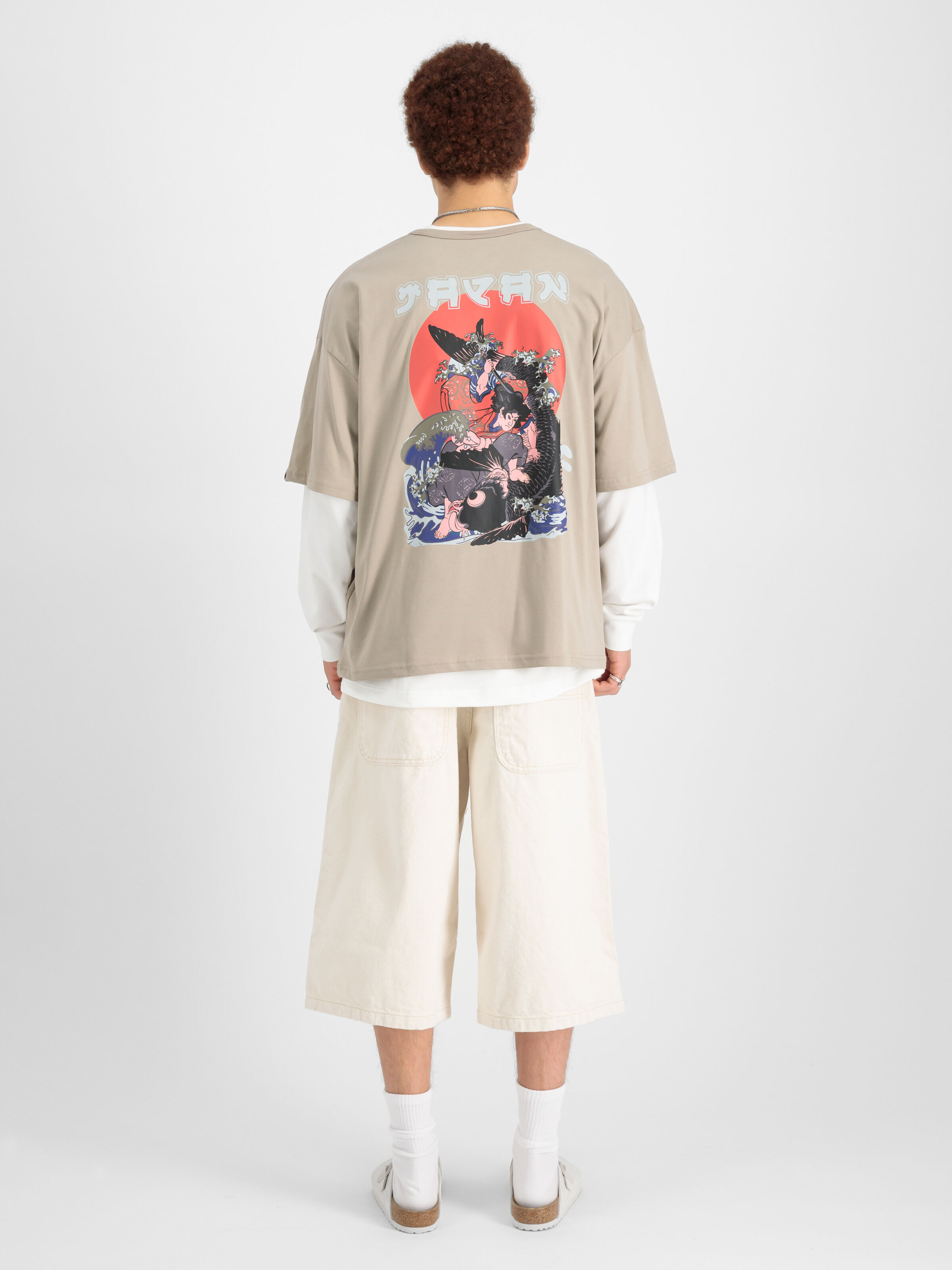 Japan Wave Warrior T-Shirt vintage sand 146513_679_00003_217184