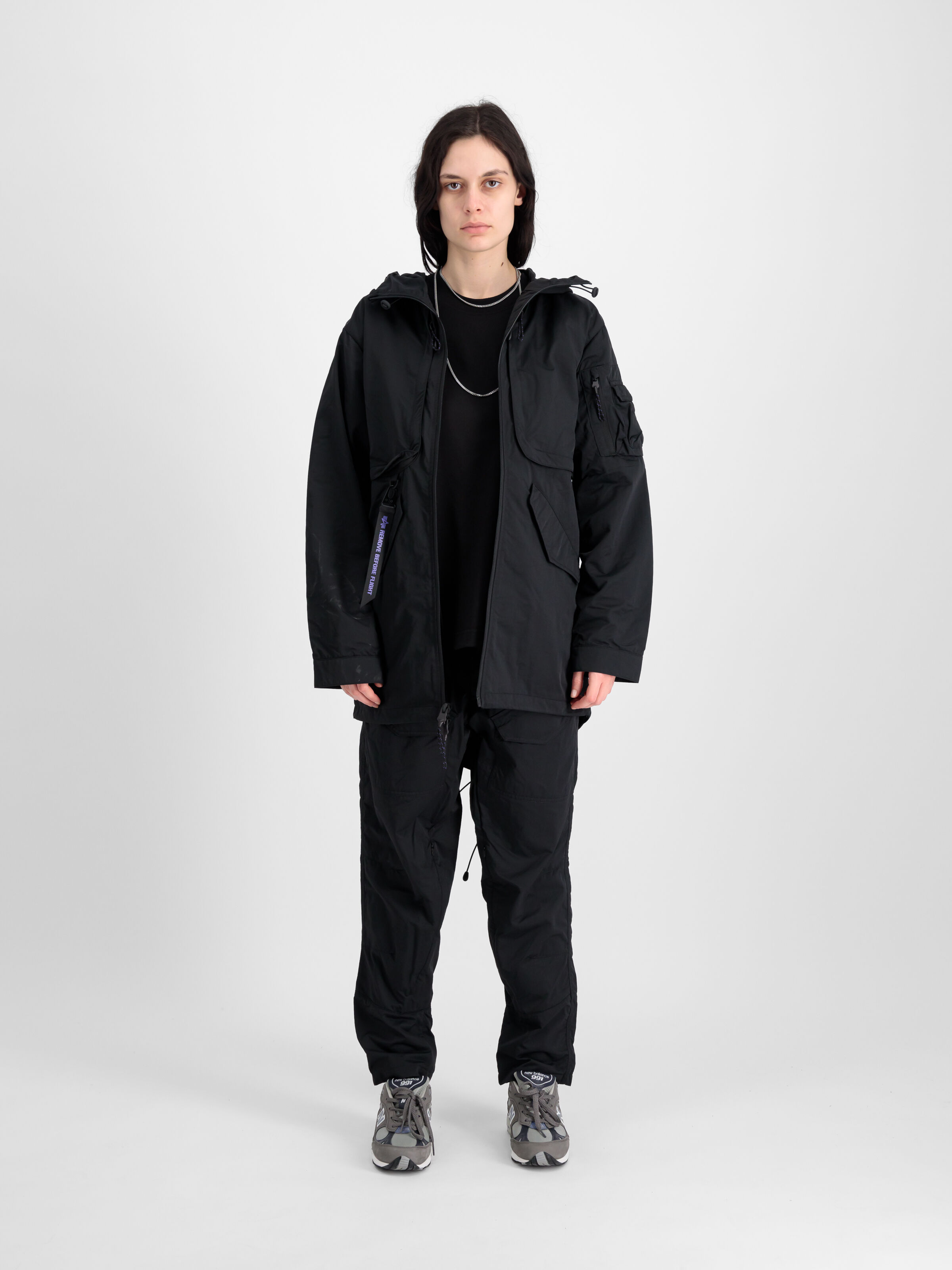 Utility UV Fishtail Jacket black 146117UV_03_2_model_00001_102853