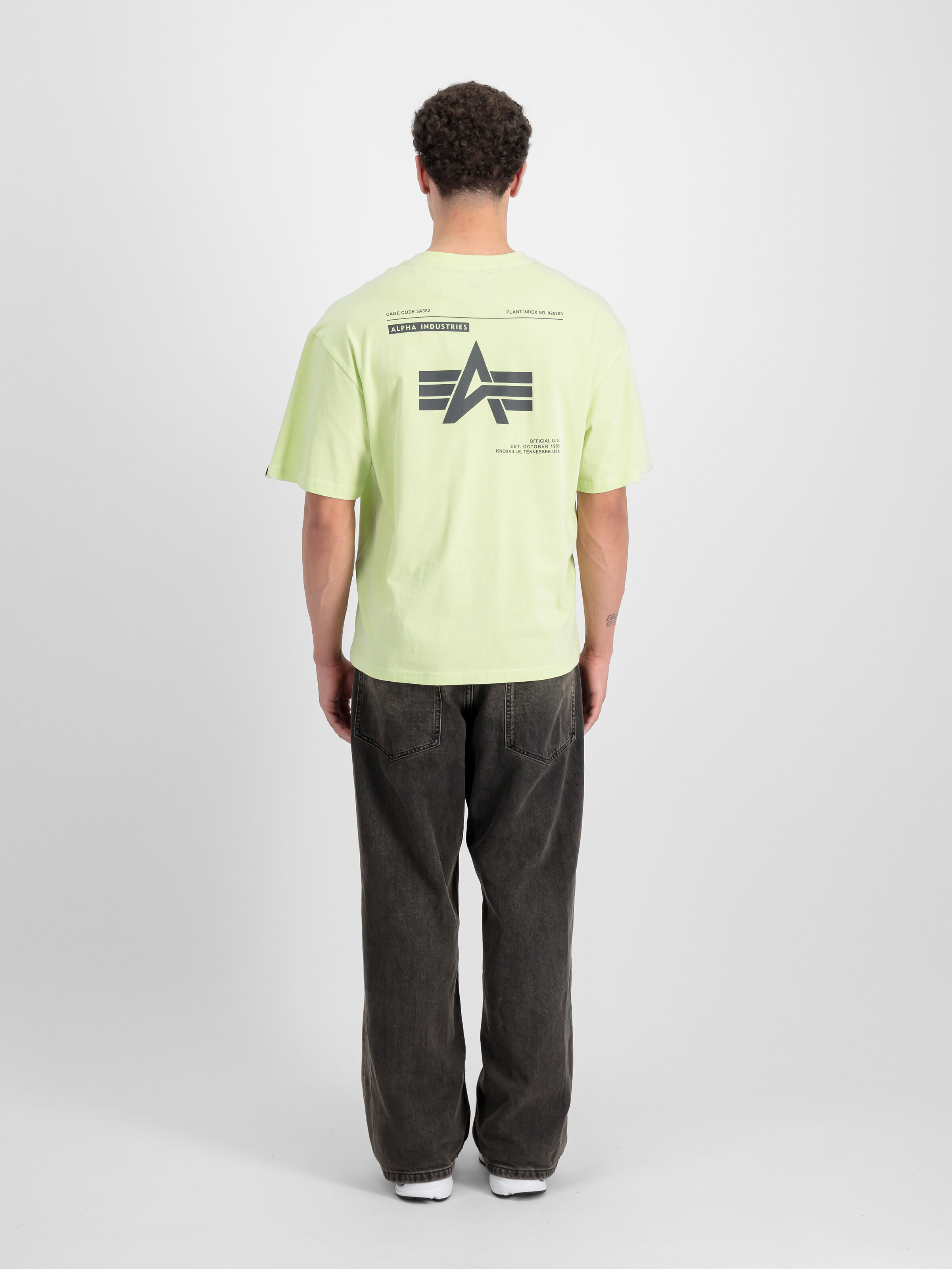 Logo Code Backprint T-Shirt Arctic Lime 146507_722_2_model_00002_99584