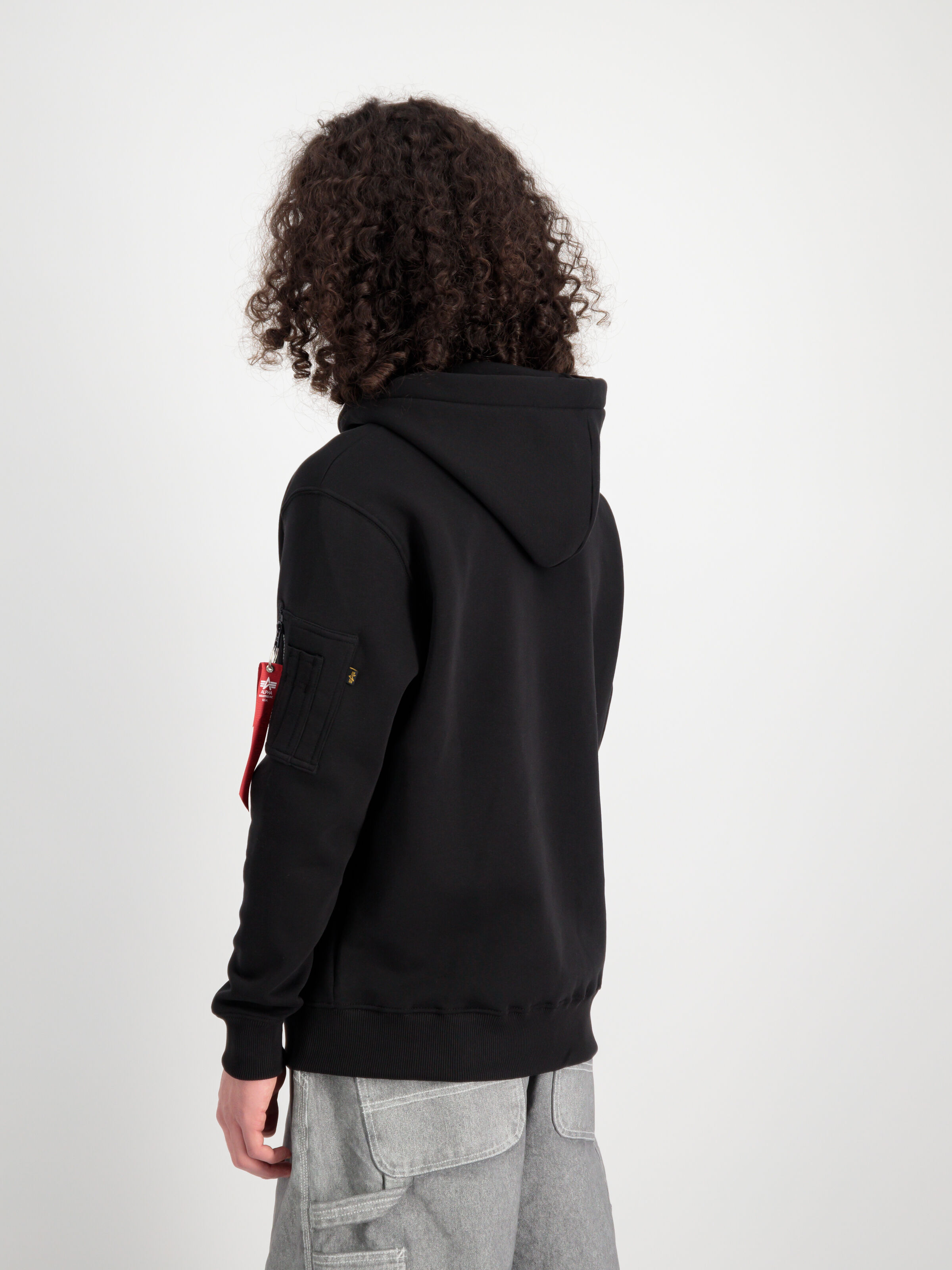 Alpha Puff Print Hoodie black 146338_03_2_model_00004_99665