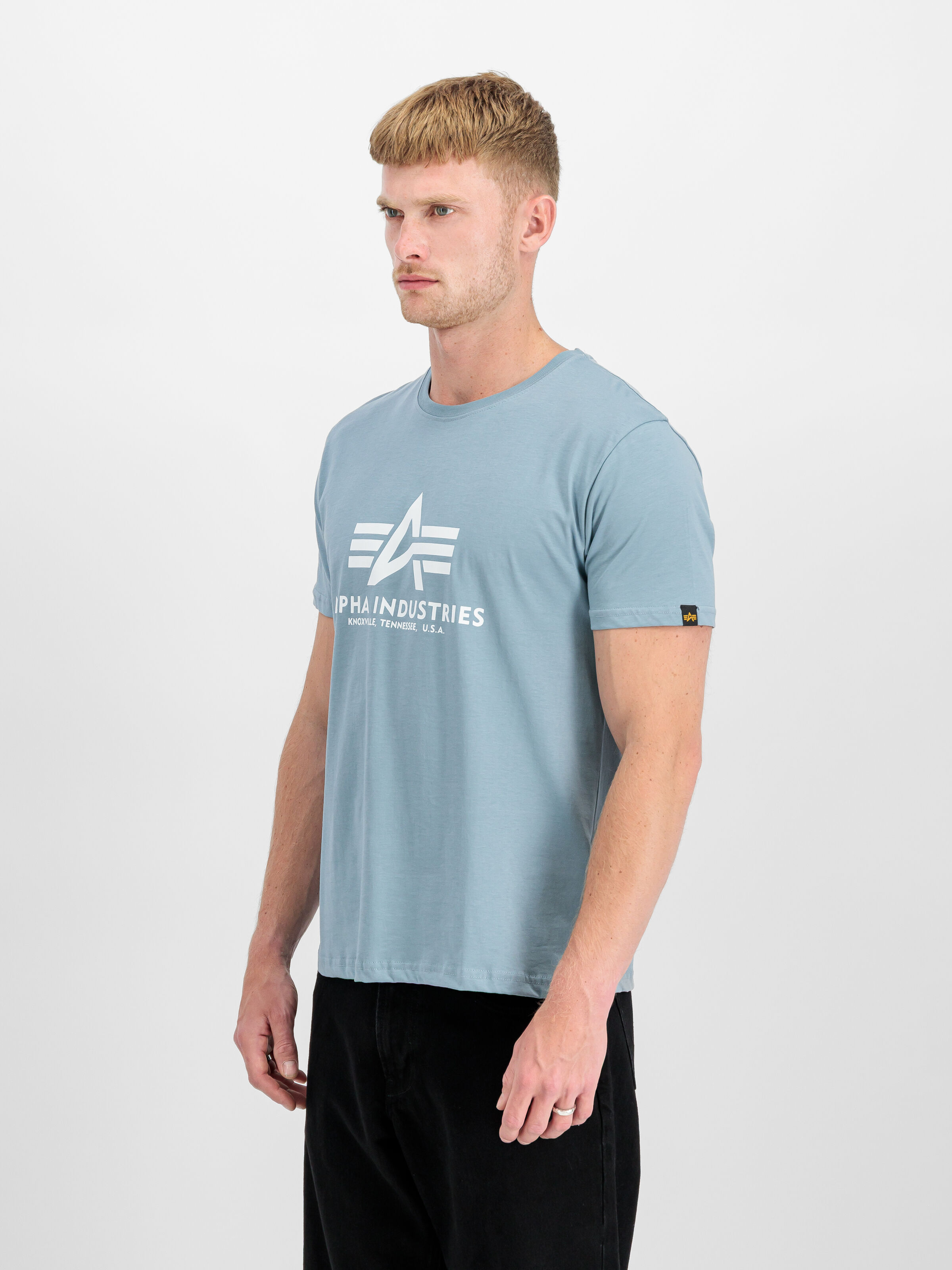 Basic Big Logo T-Shirt greyblue 100501_134_2_model_00002_190335