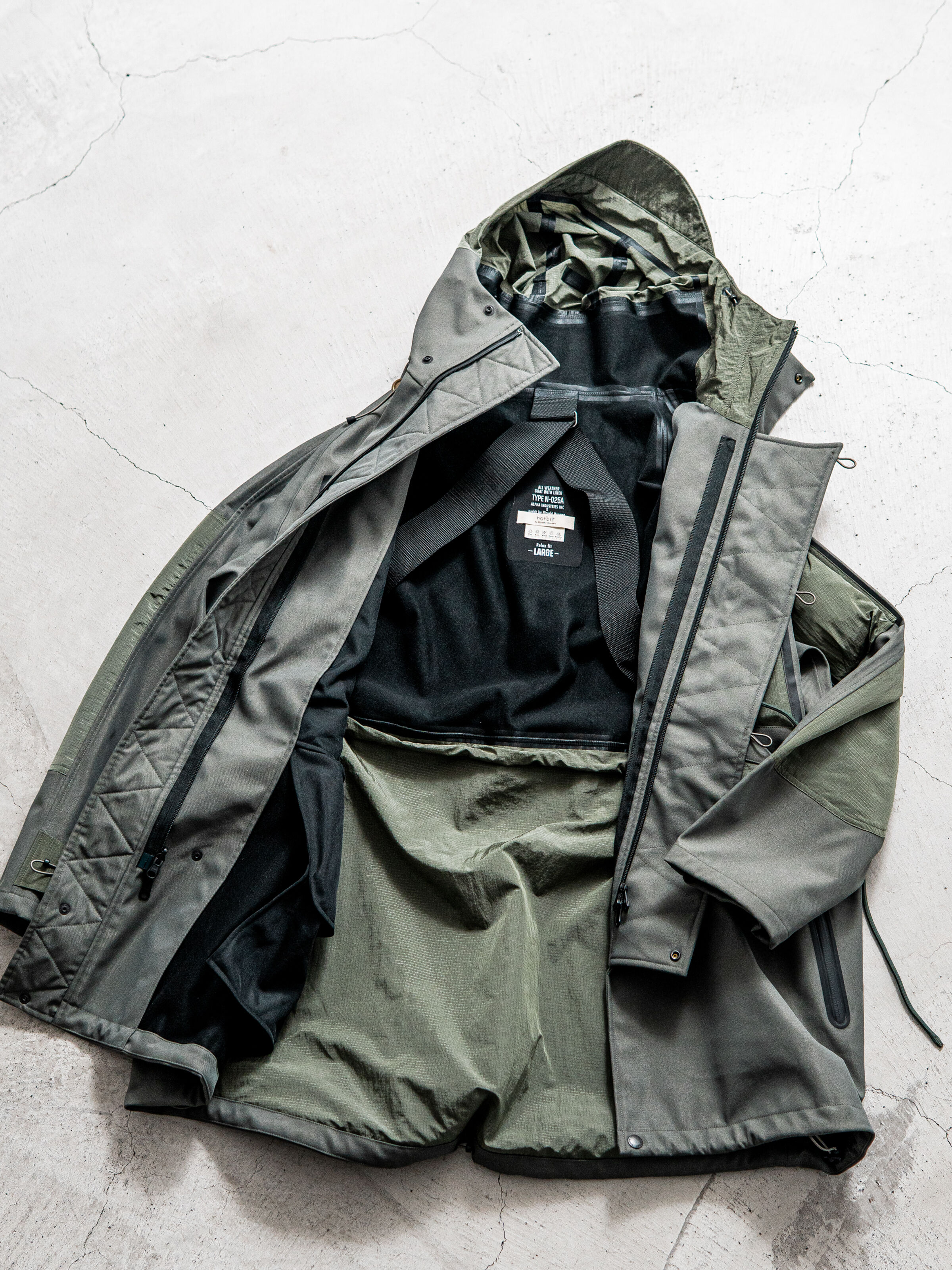 ALPHA x NORBIT All Weather Tech N-3B Winter Jacket olive 258116_11_3_detail_00002_208722