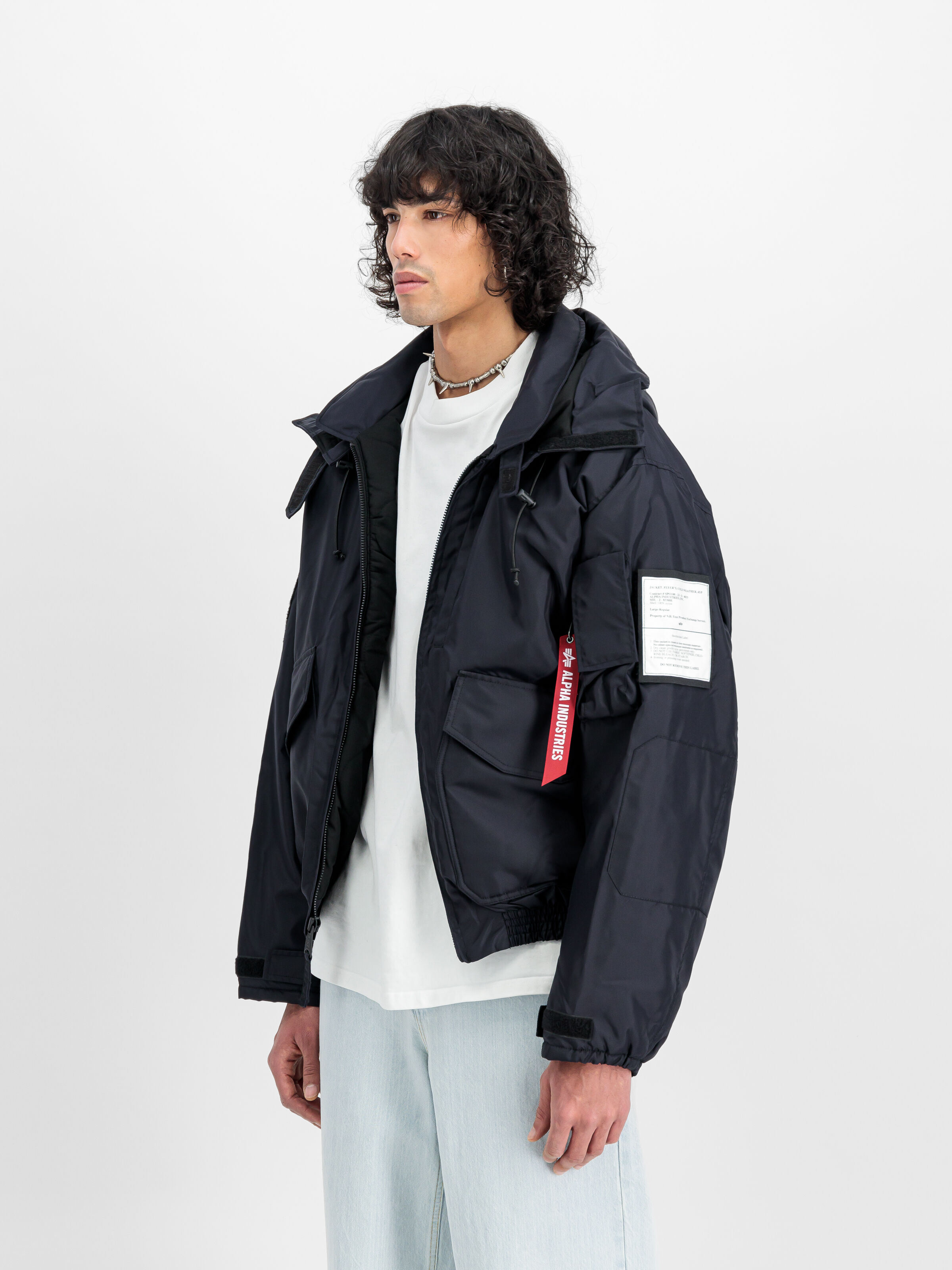 ALPHA X N.HOOLYWOOD CWU-45/P Bomber Jacket black 148169_03_2_model_00003_126643