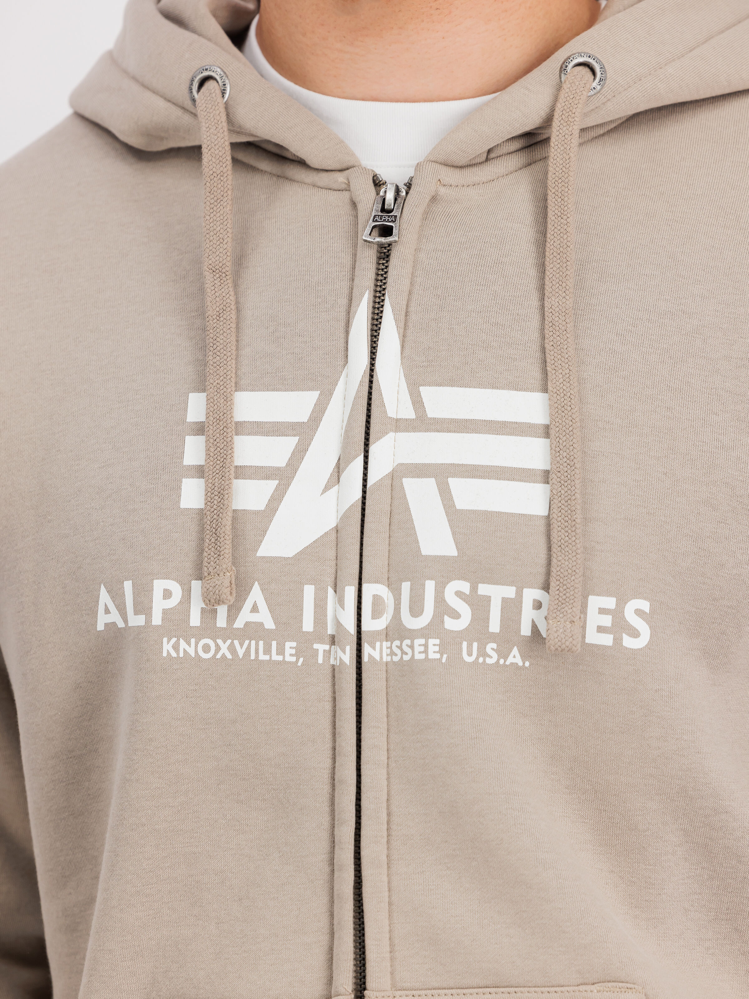Basic Big Logo Zip Hoodie vintage sand 178325_679_3_detail_00001_125524