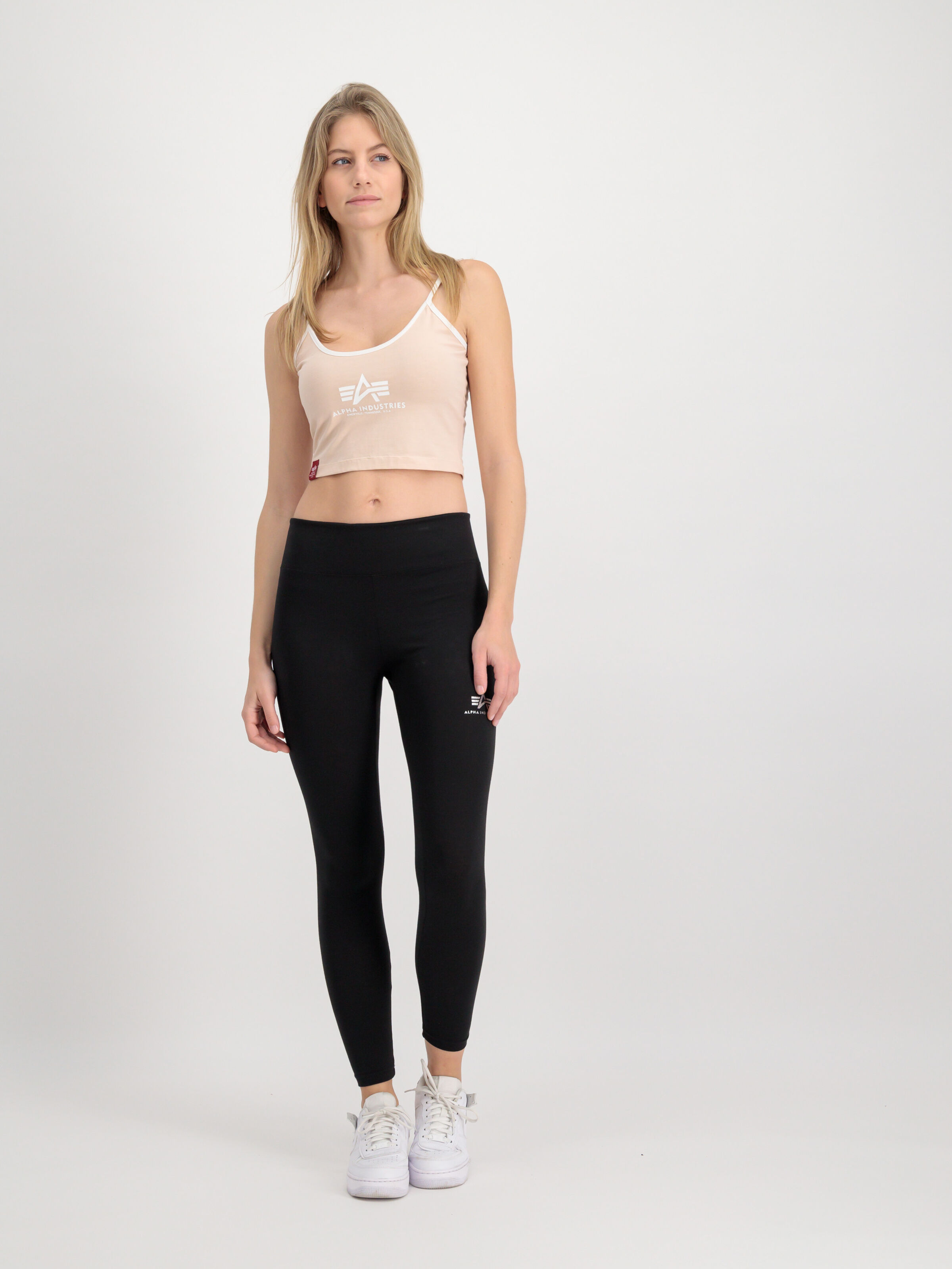 Basic Mid Logo Cropped Tank Top Women pale peach 106080_640_alpha_industries_basic_ml_cropped_tank_top_wmn_003_182840
