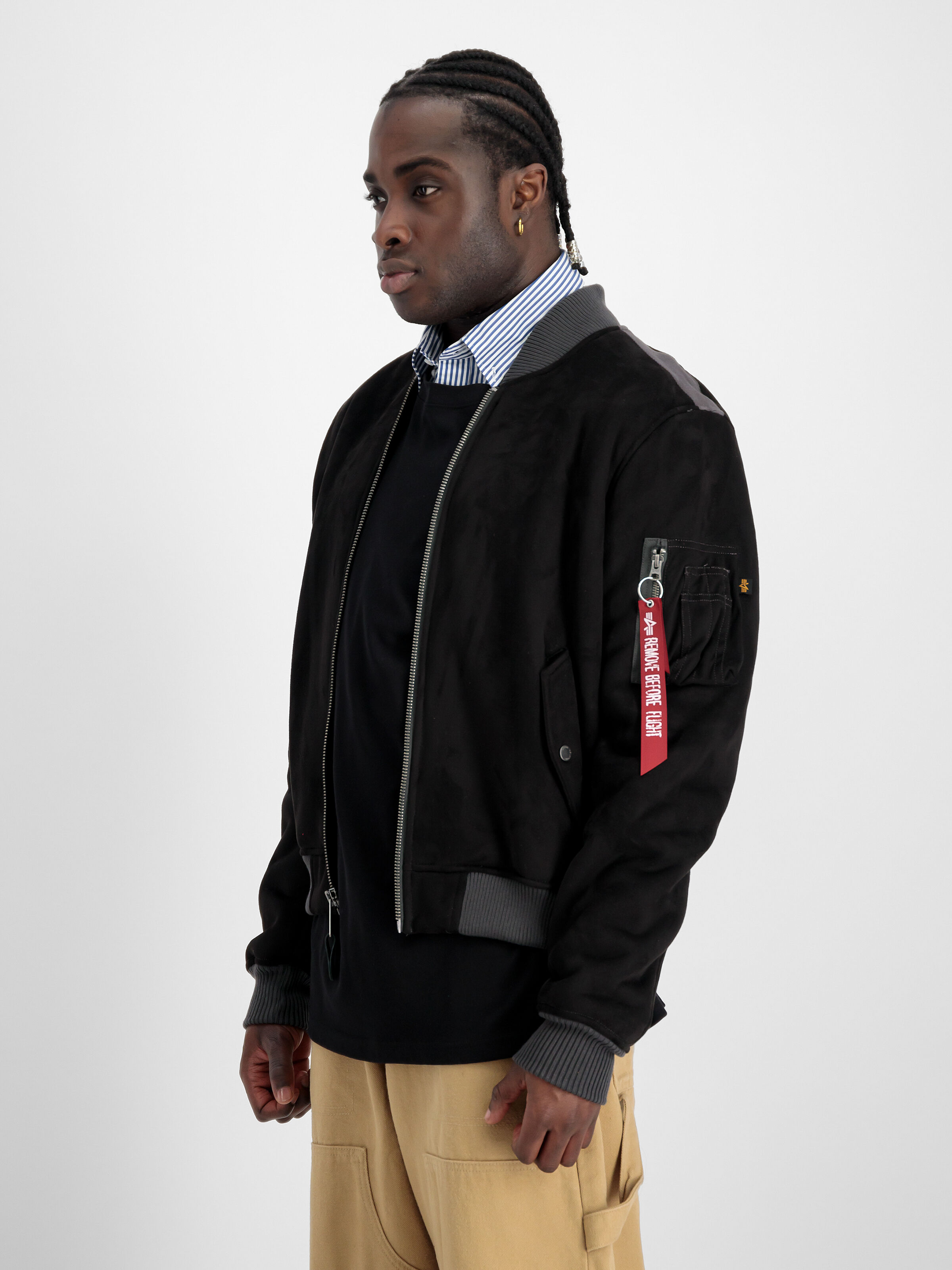 MA-1 Faux Suede Bomber Jacket black 148122_03_2_model__00003_98961