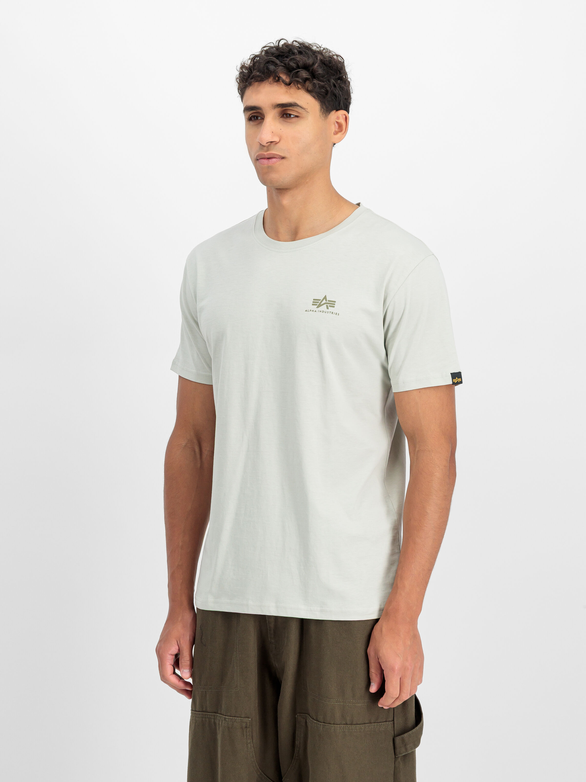 Backprint Camo Print T-Shirt stone 128507CP_10_2_model_00002_196797