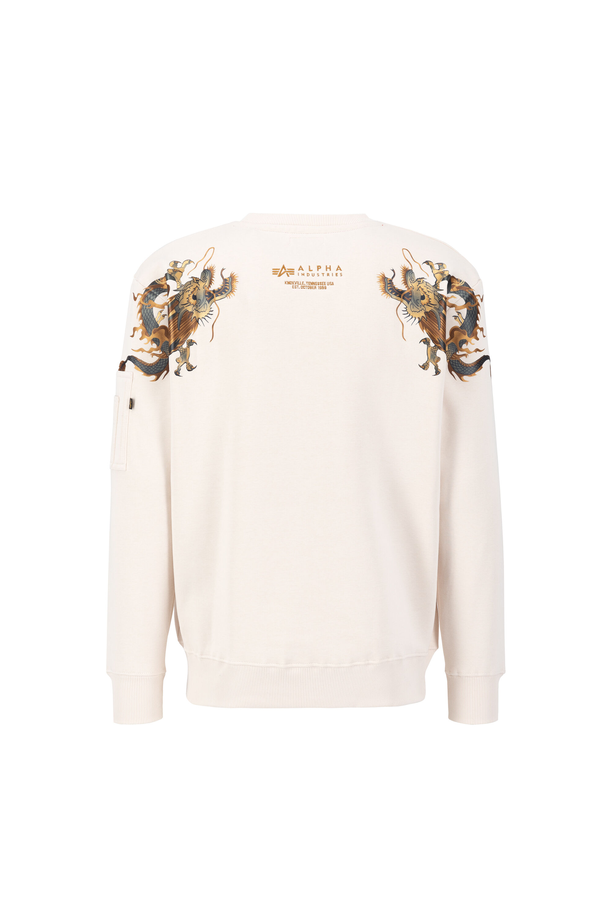 Dragon Embroidery Sweatshirt jet stream white 136301_578_002_123993