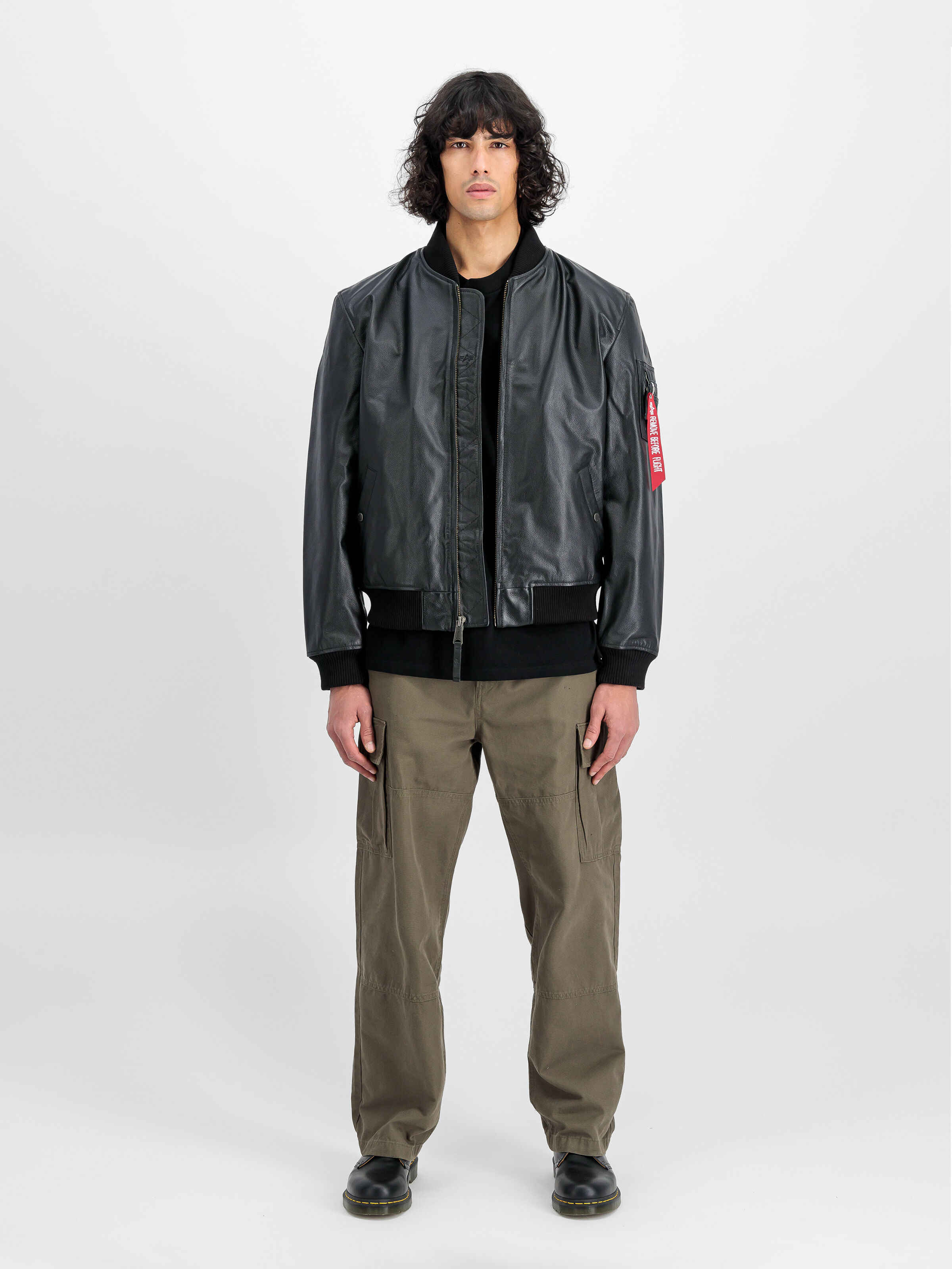 MA-1 Leather LF Bomber Jacket black 138121_03_2_model_00001_129047