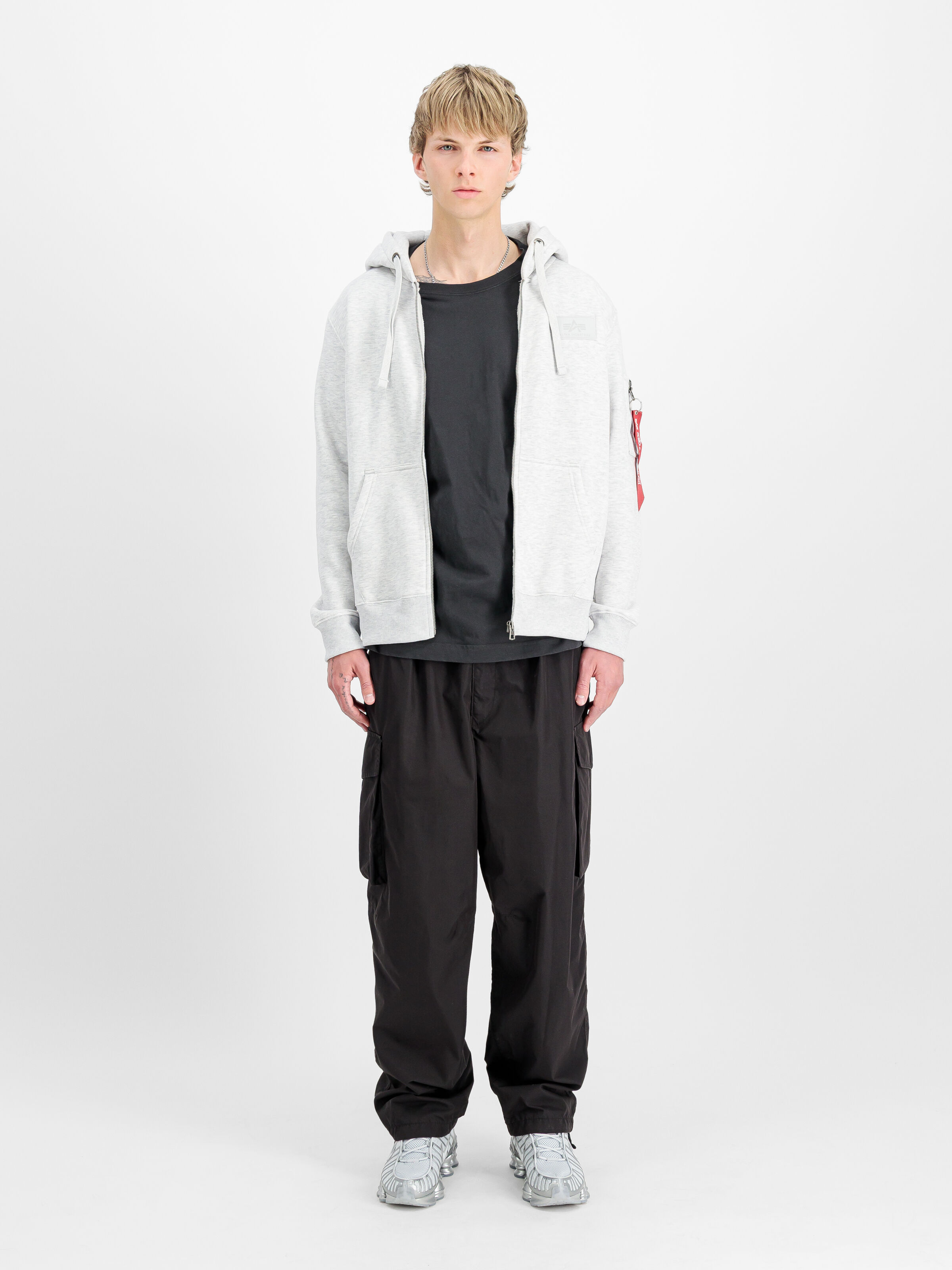 Backprint Zip Hoodie pastel grey melange 128342_752_2_model_00001_173651