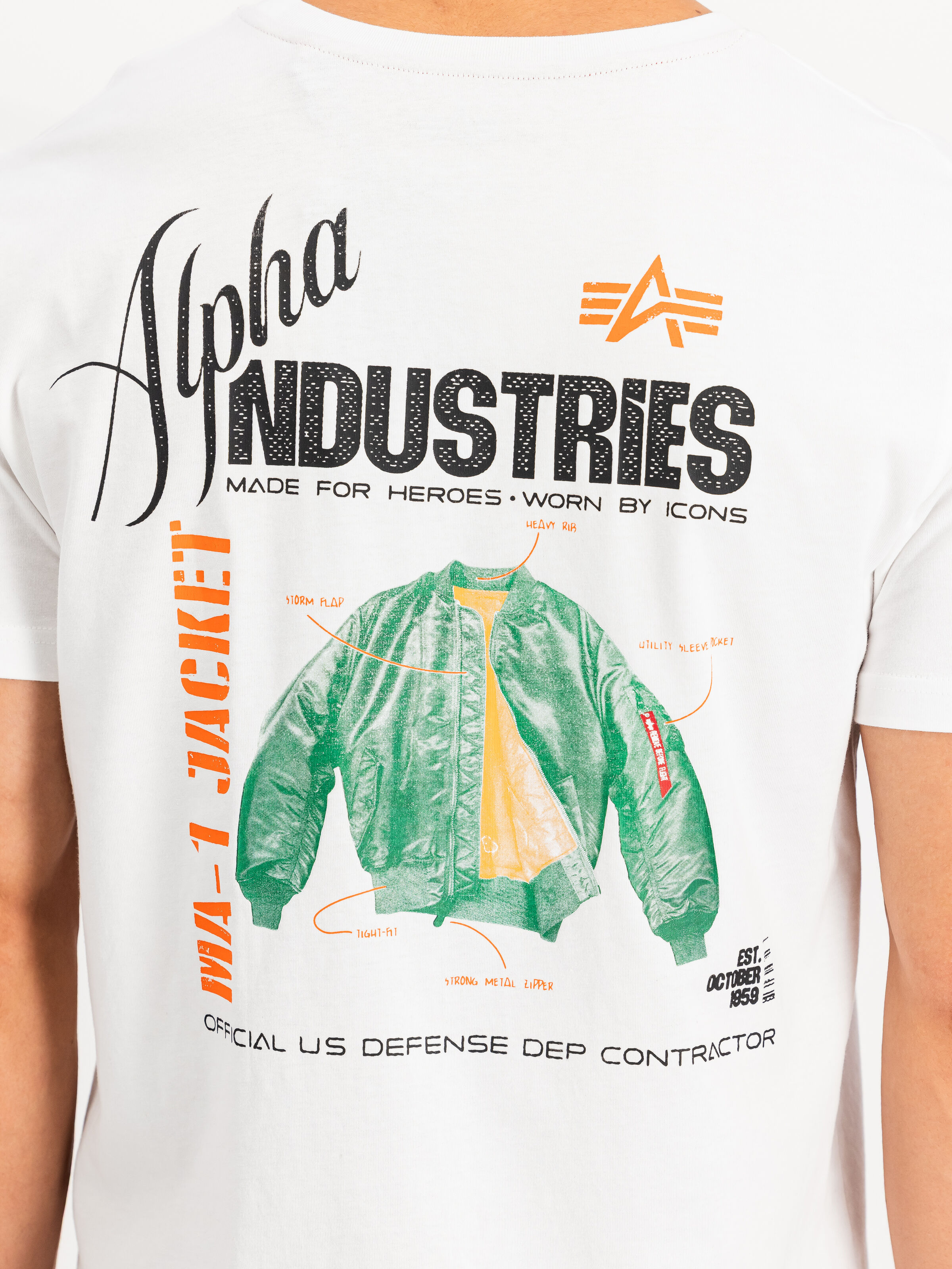 Heritage Backprint T-Shirt white/sage 266521_012_3_detail_00002_215360