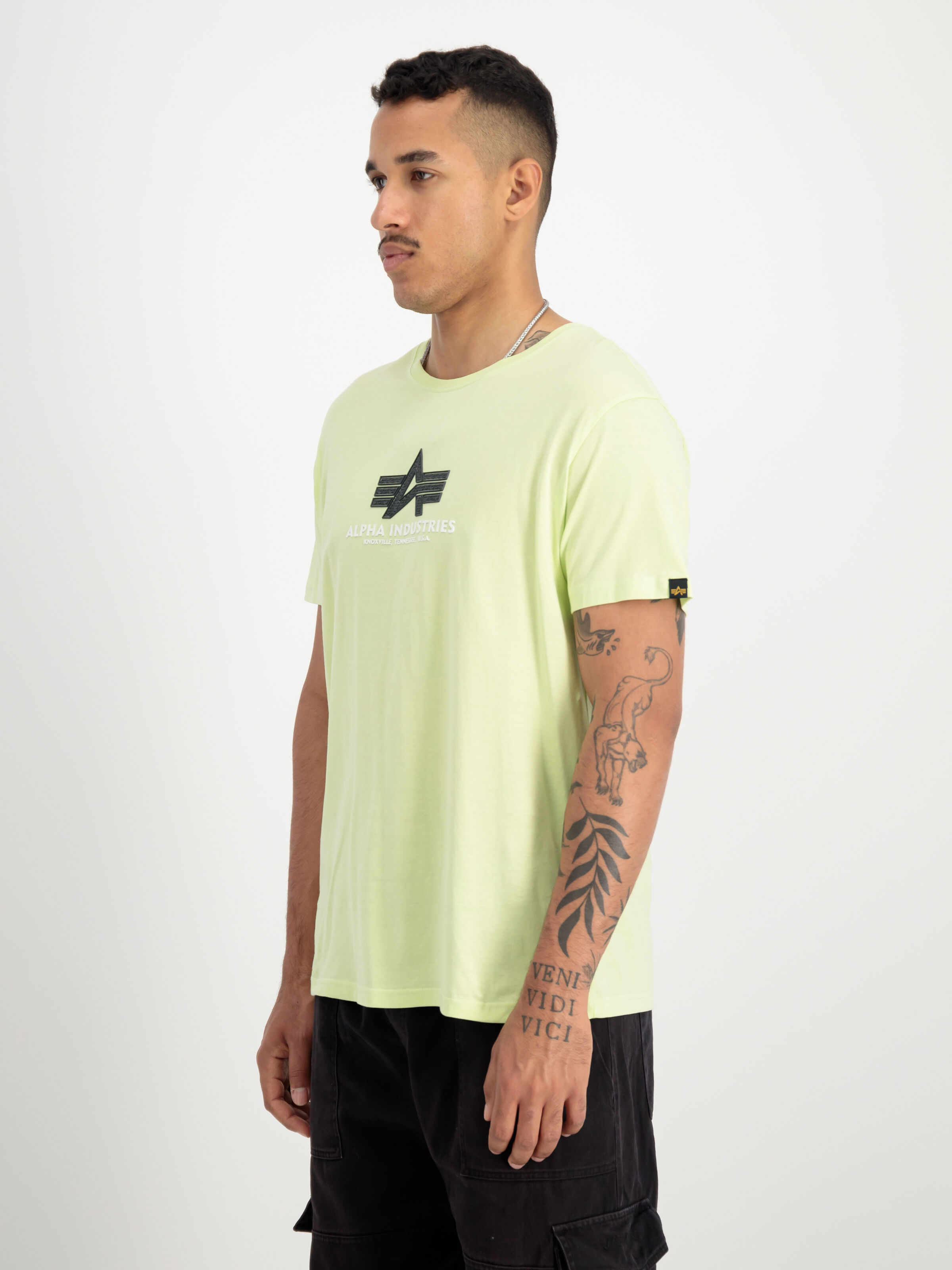 Basic Big Logo Rubber T-Shirt Arctic Lime 100501RB_722_2_model_00003_129282