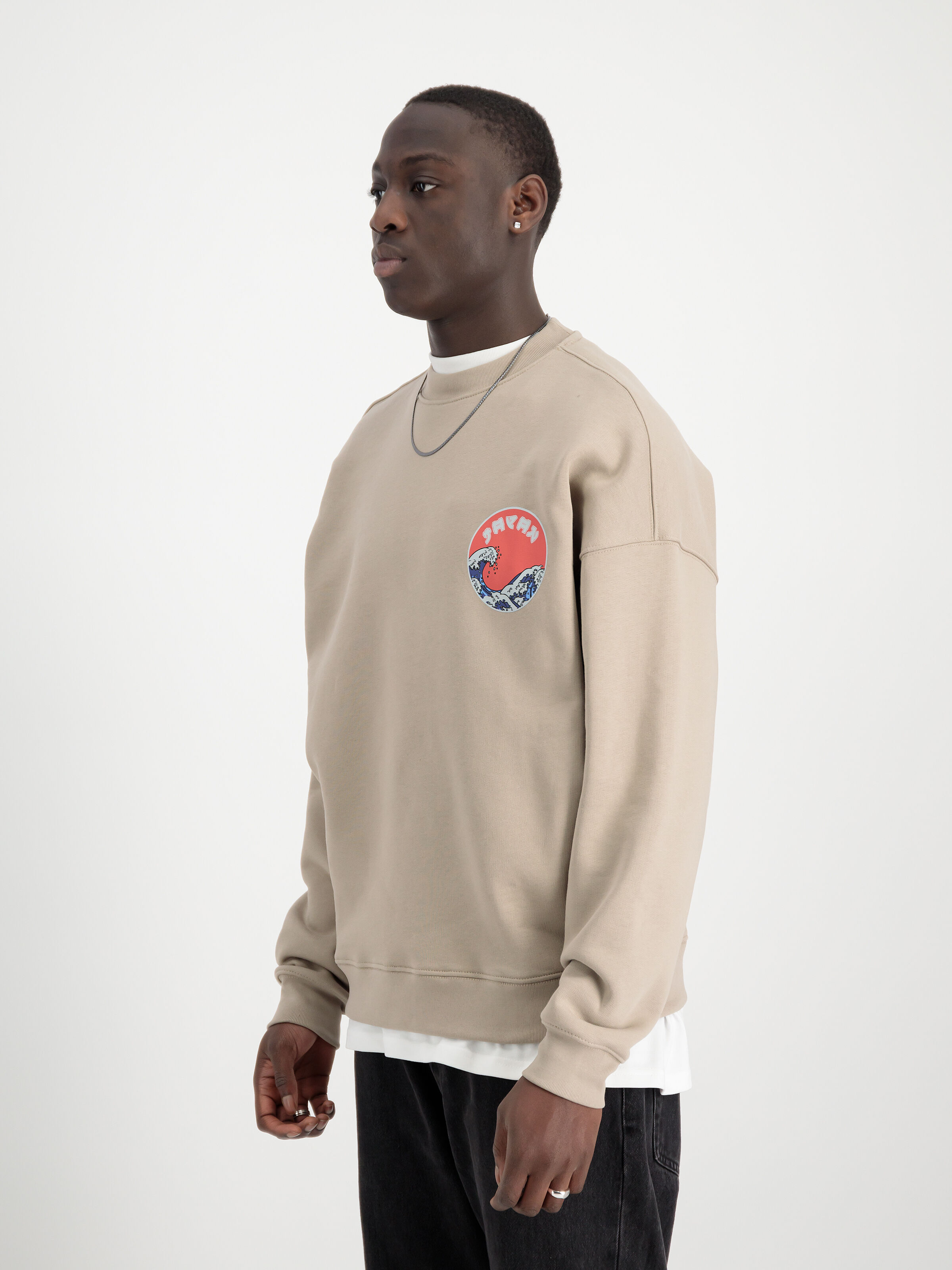 Japan Wave Warrior Sweatshirt vintage sand 146309_679_2_model_00003_124377