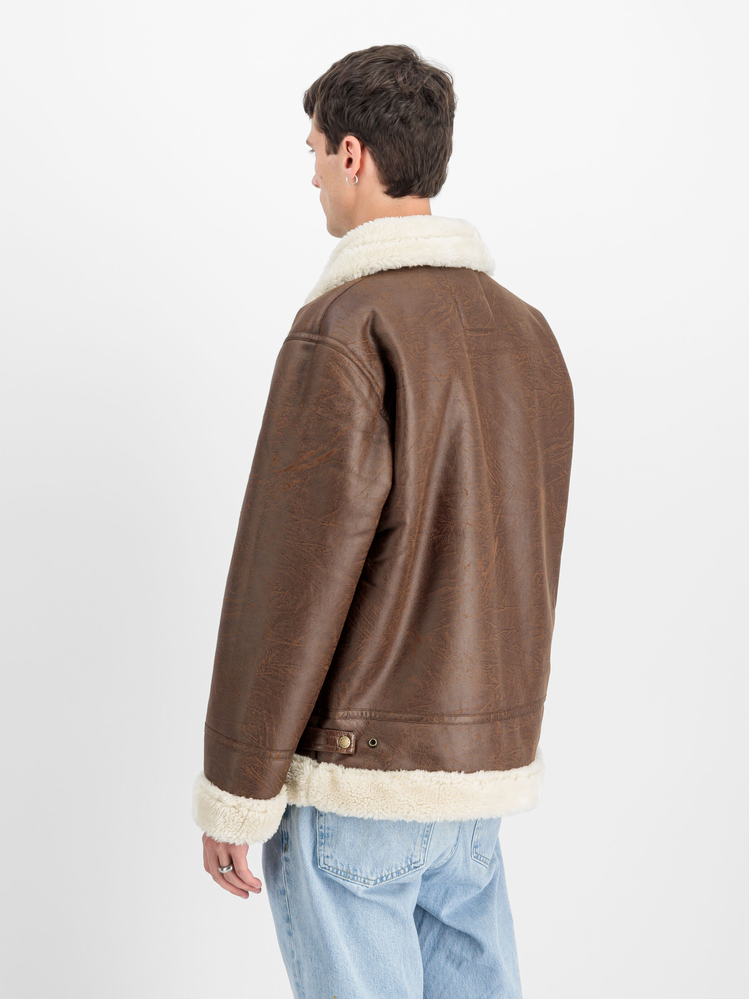 B-3 Faux Leather Bomber Jacket brown 143106_20_2_model_00004_122451