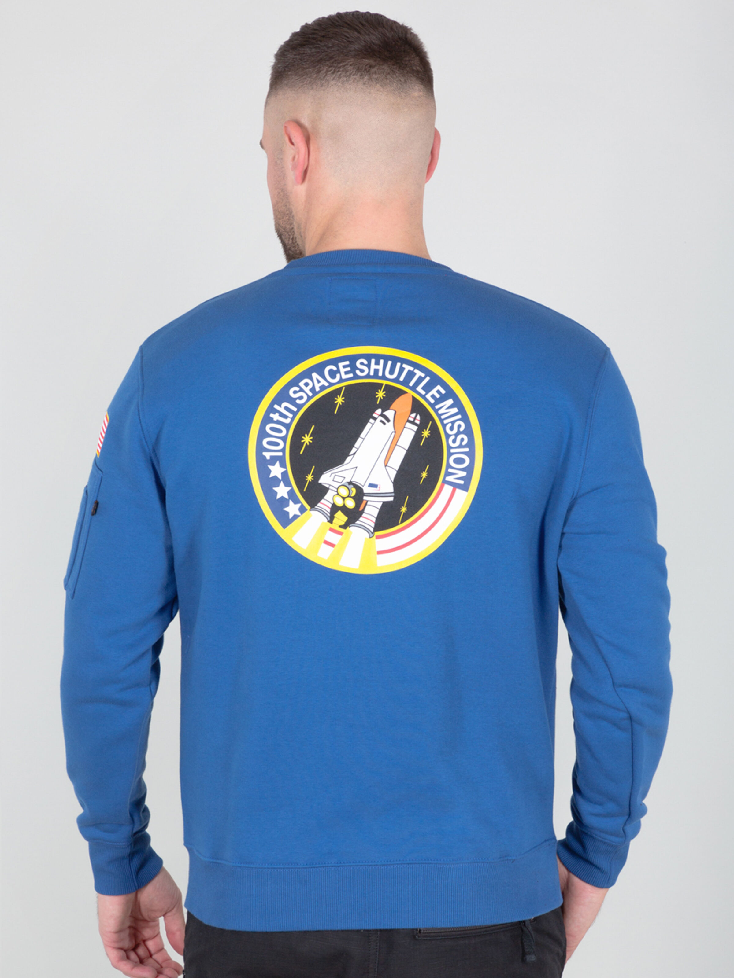 Space Shuttle Sweatshirt NASA blue 178307_539_alpha_industries_space_shuttle_sweater_003_182282
