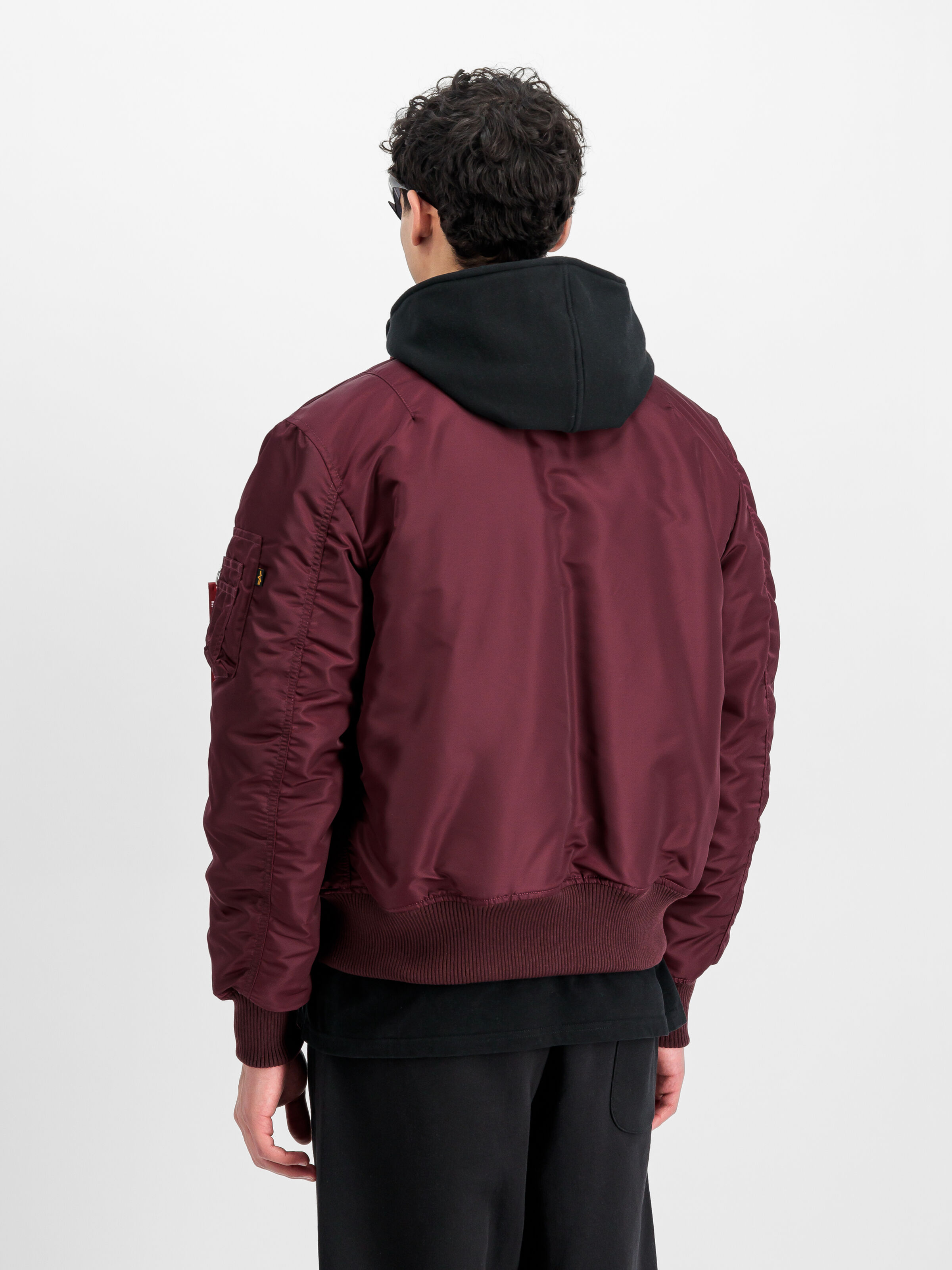 MA-1 D-Tec Sleeve Embroidery Bomber Jacket dark cherry 133104_608_2_model_00003_163751