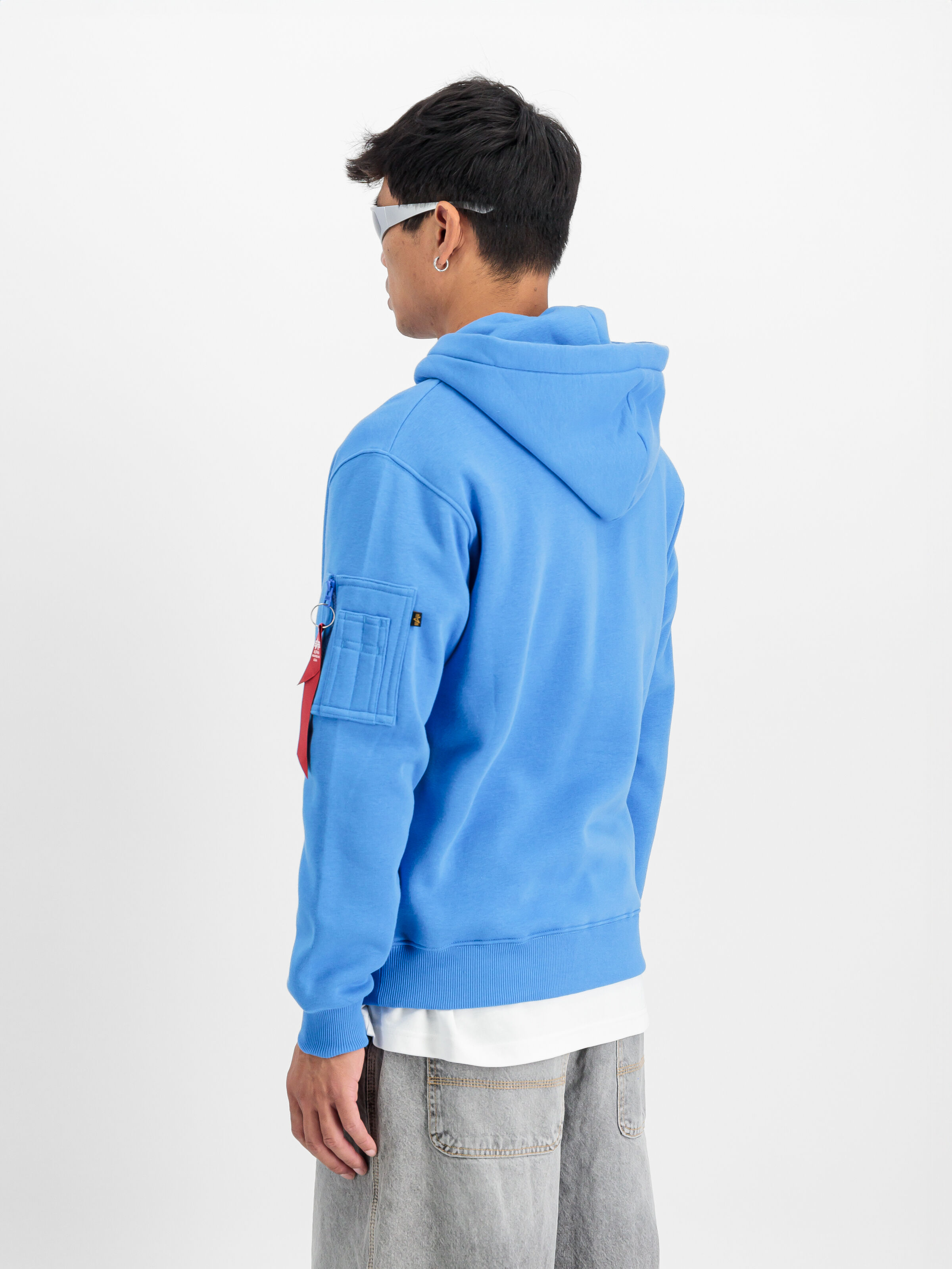 Alpha Puff Print Hoodie mediteranian blue 146338_737_2_model_00004_118412