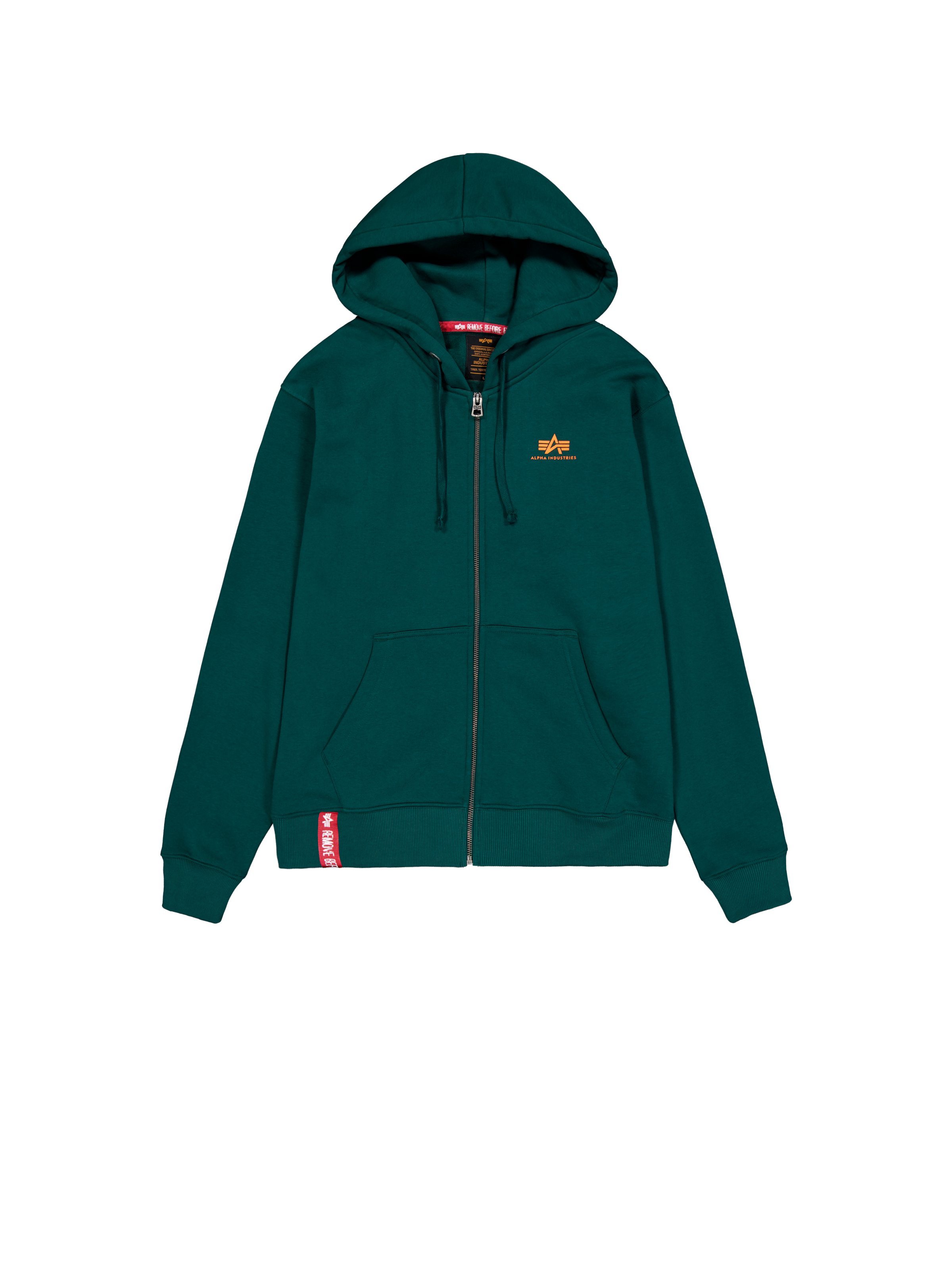 Basic Small Logo Zip Hoodie Force Green 118342_720_1_flatlay_00001_97244.png