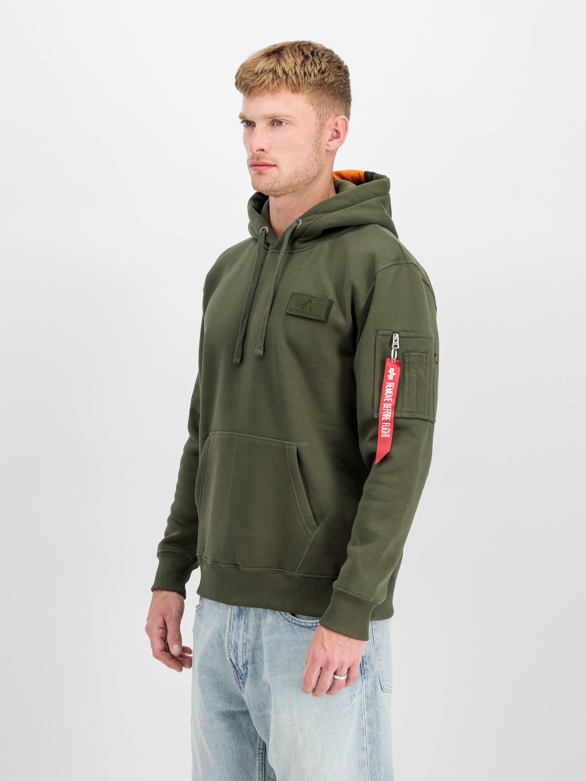 Red Stripe Hoodie dark green 178314_257_2_model_00002_191518