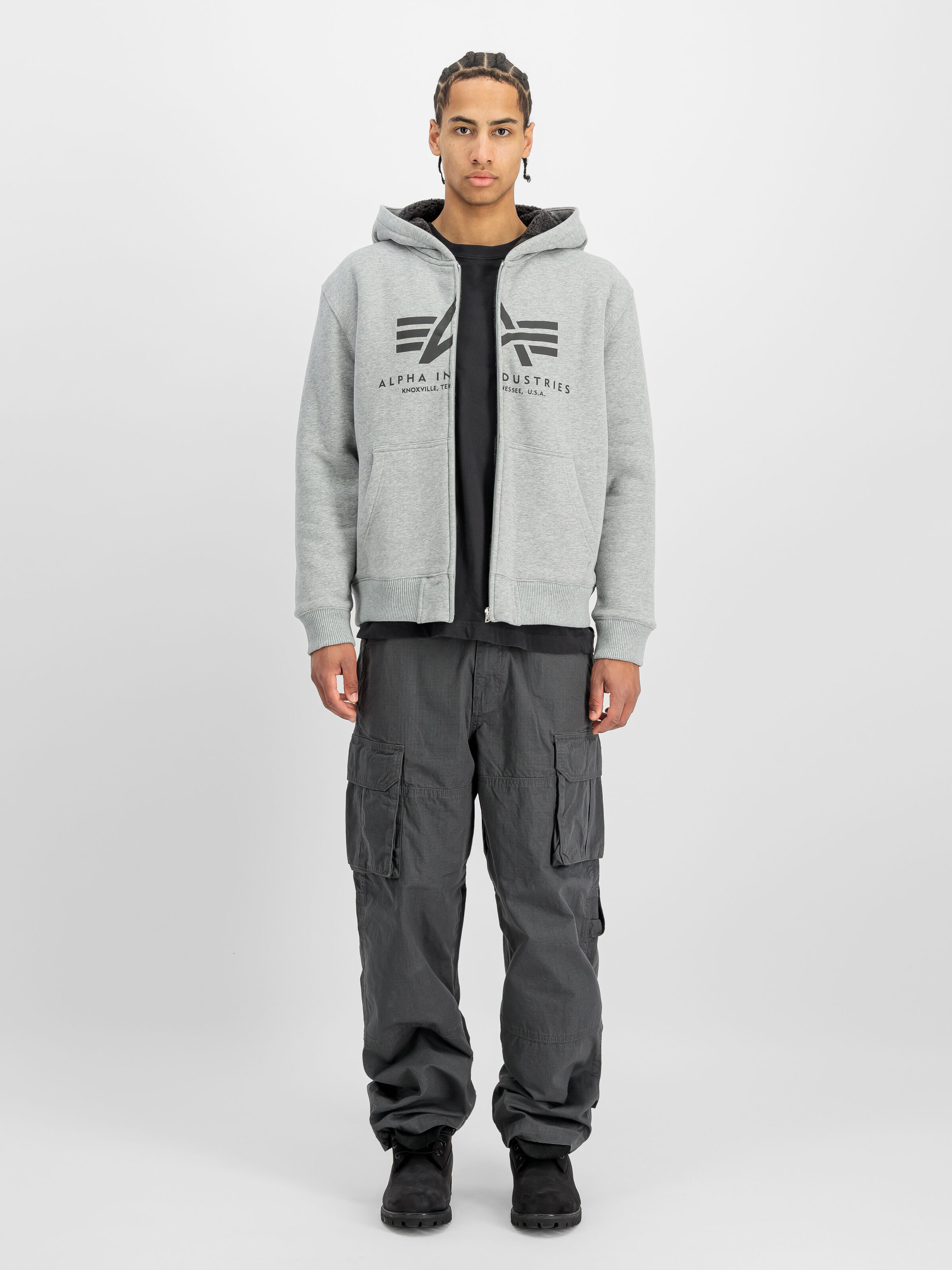 Fleece Sherpa Hoodie grey heather 268336_17_2_model_00001_236767