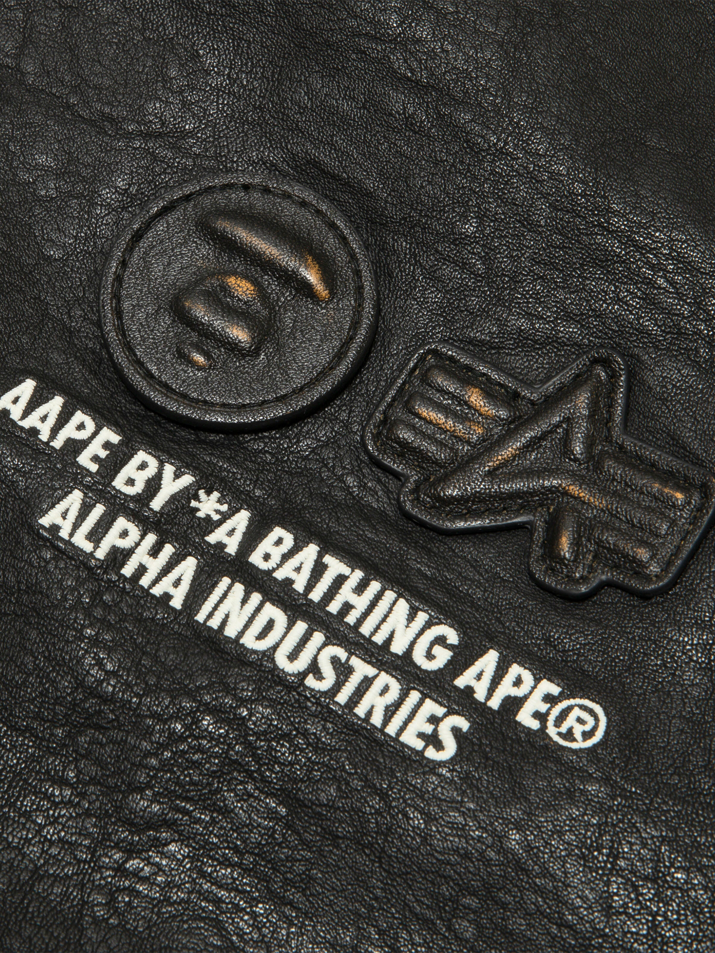 ALPHA X AAPE PU LEATHER QUILTED JACKET brown 148172_20_3_detail_00001_150876