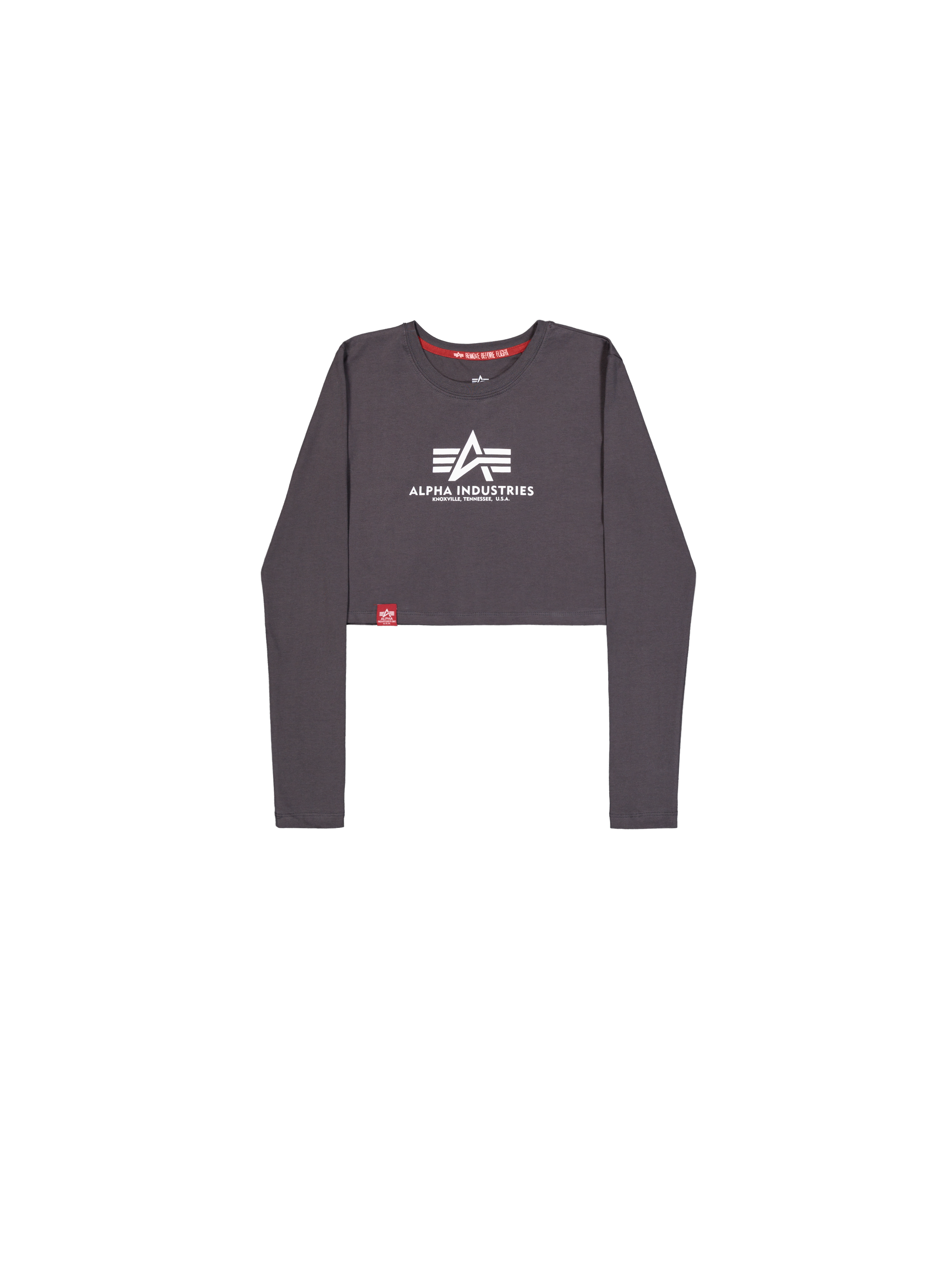Basic Cropped Longsleeve Women vintage grey Basic Cropped Longsleeve Women