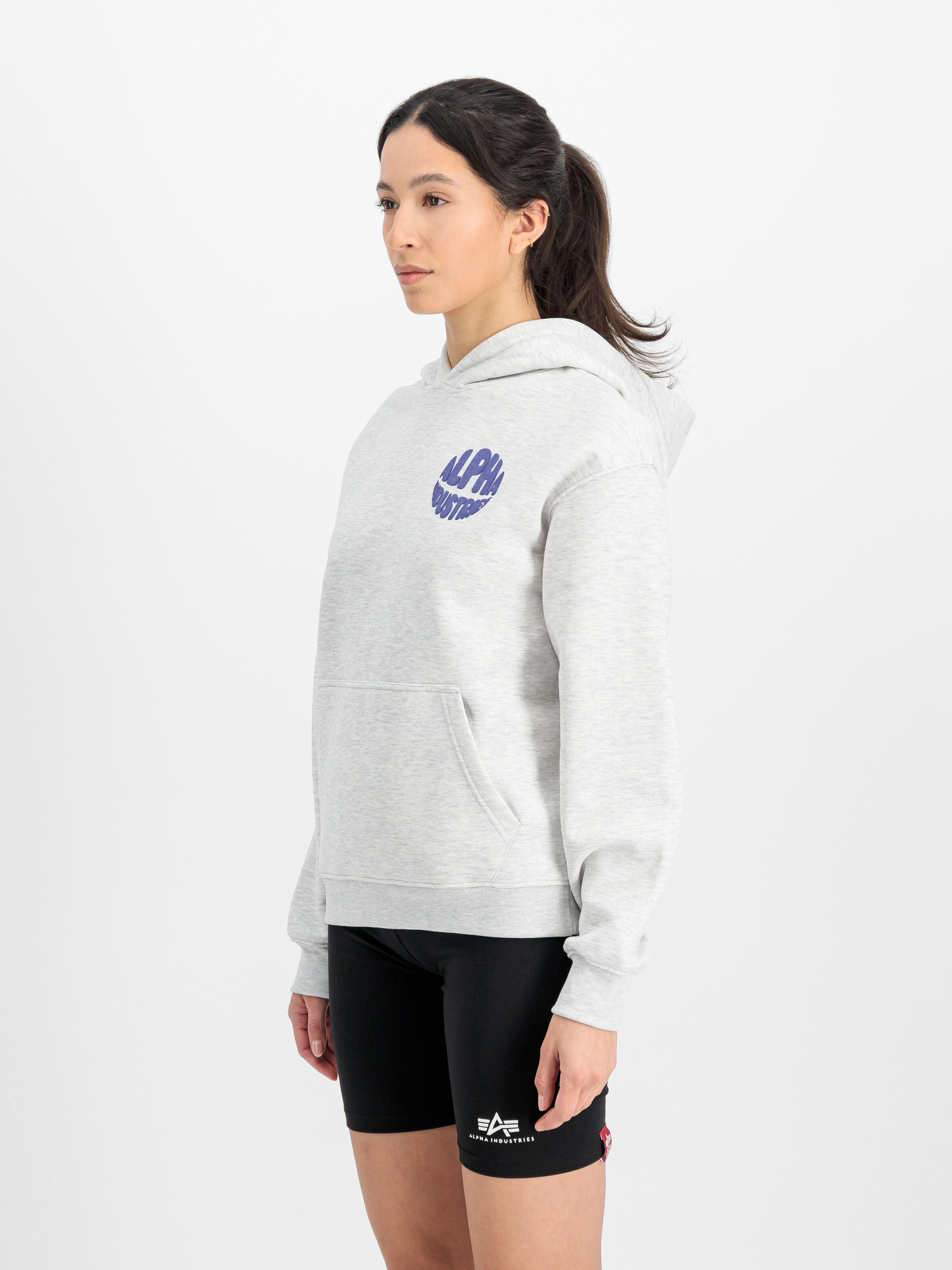 Logo Backprint Hoodie Women pastel grey melange 156041_752_2_model_00002_154608
