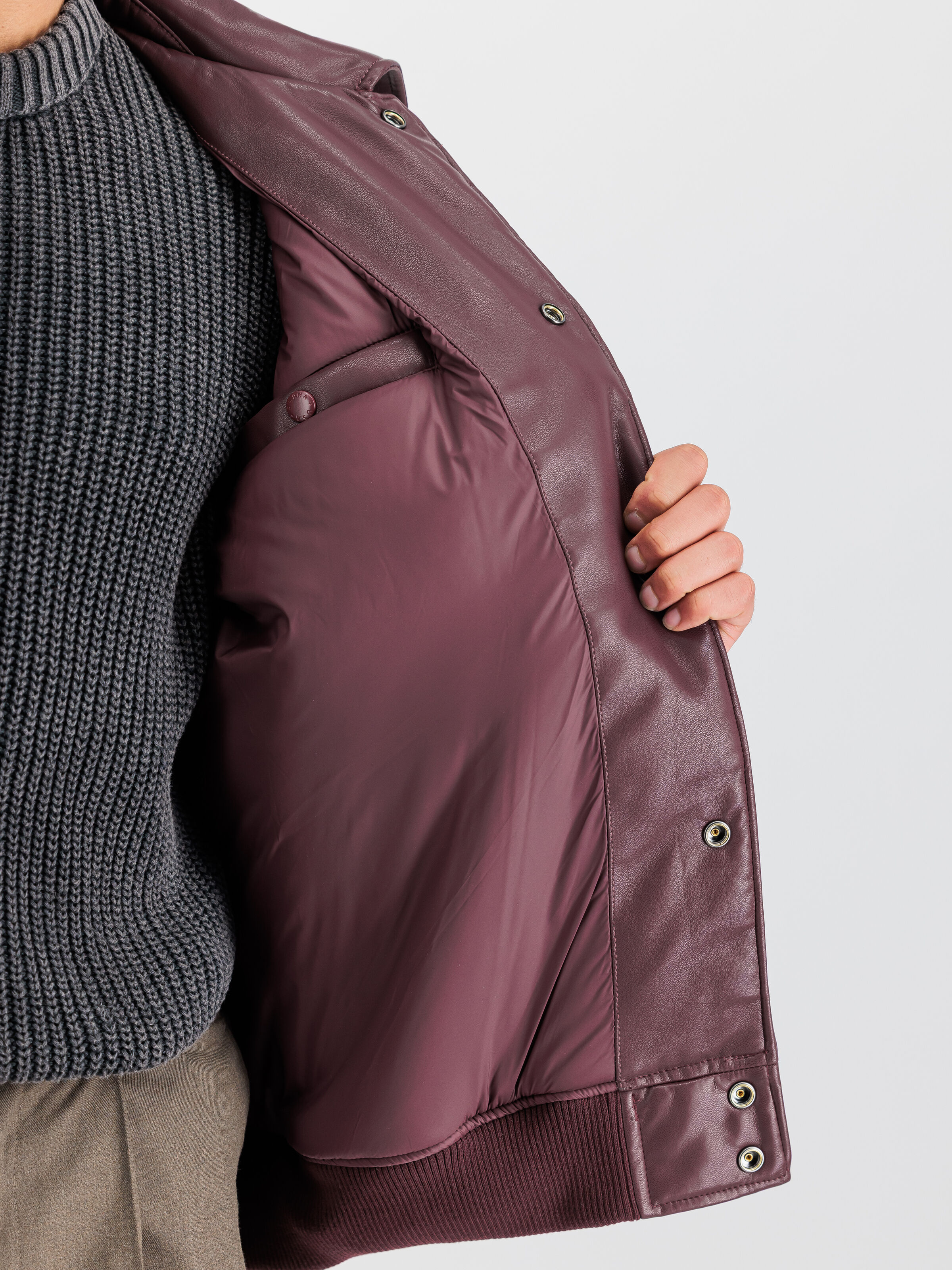PU College Bomber Jacket dark cherry 258109_608_3_detail_00002_162333