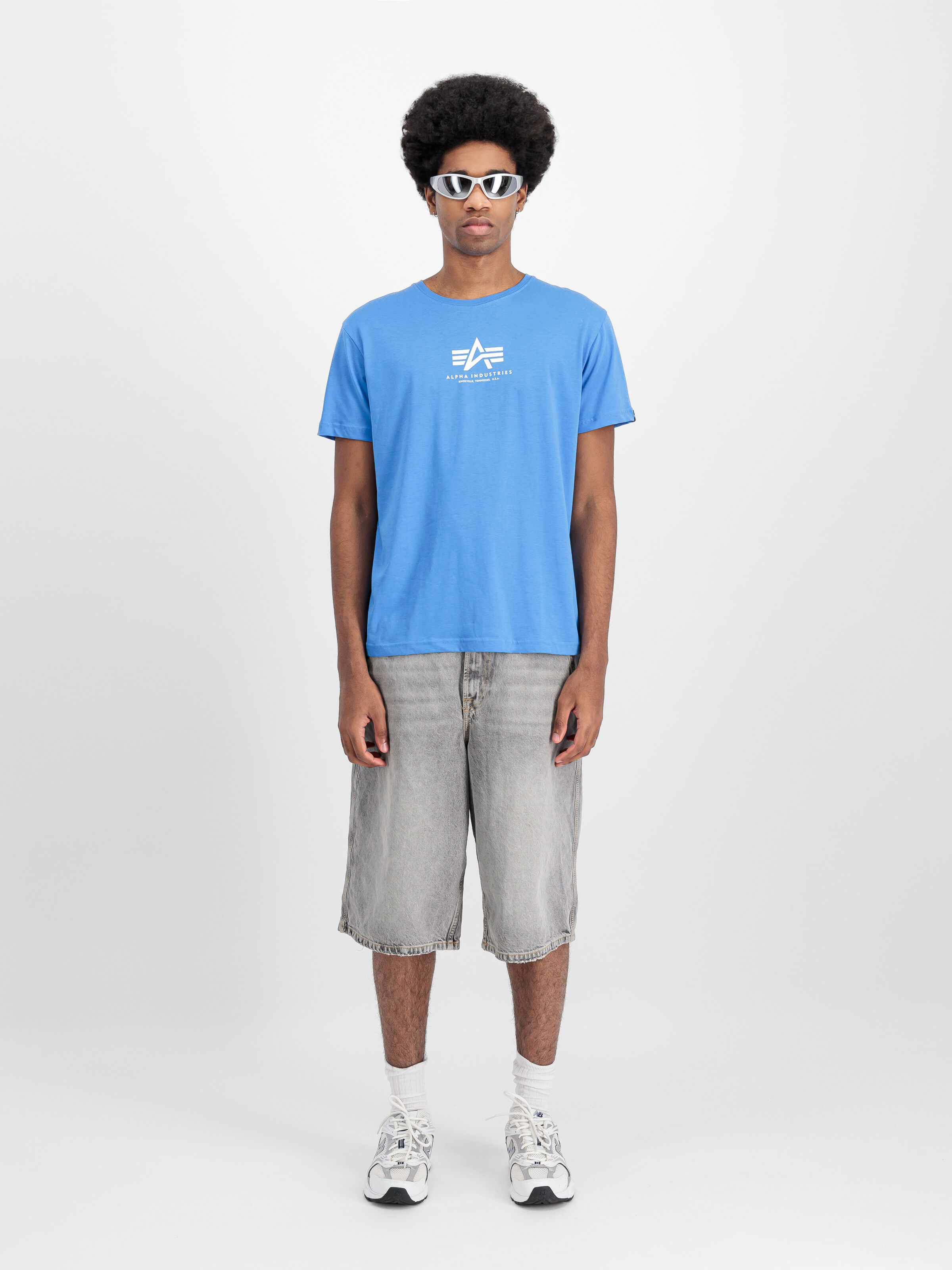 Basic Mid Logo T-Shirt mediteranian blue 118533_737_2_model_00001_139838