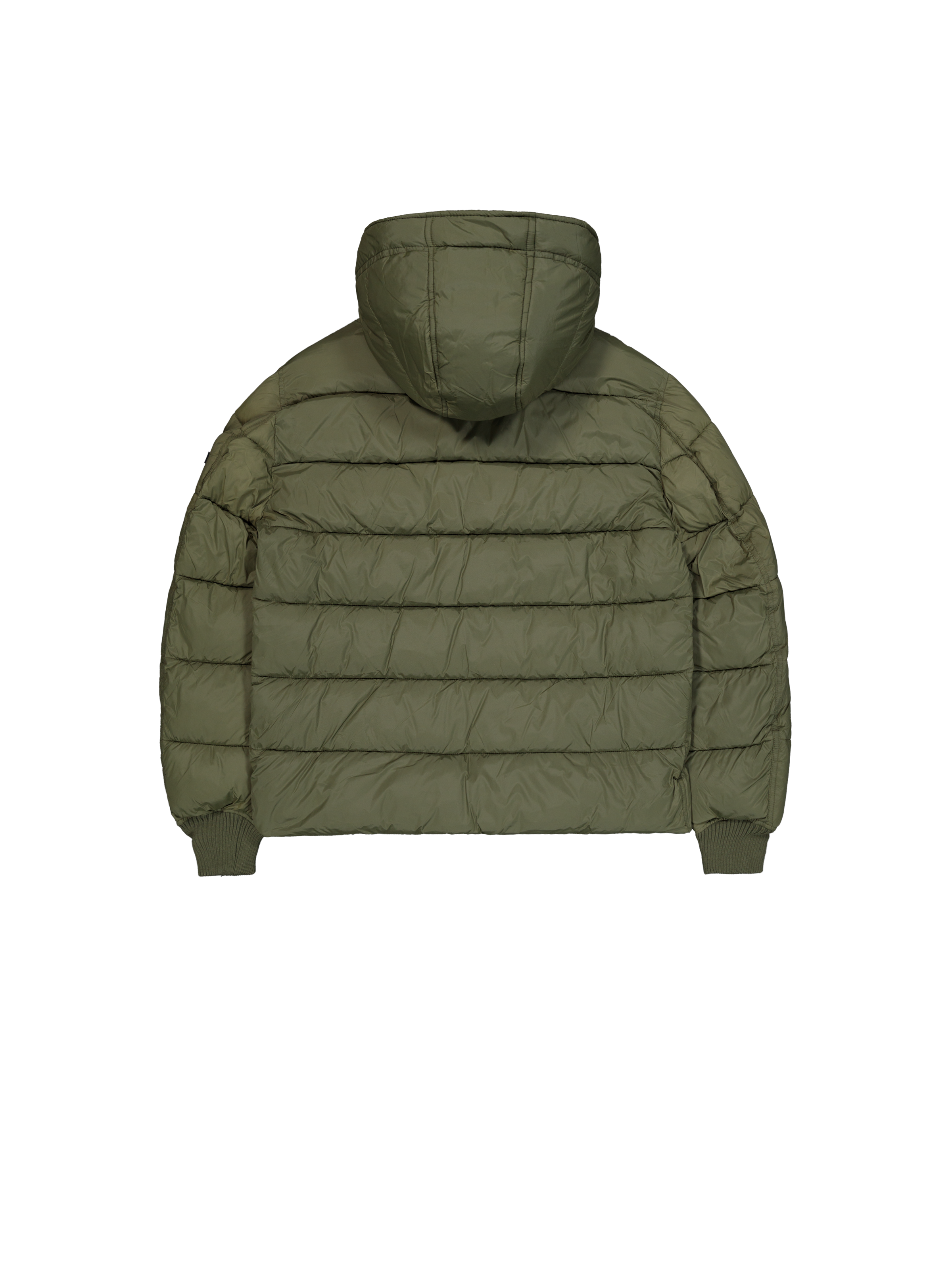 Hooded Puffer Alpha Faux Down Winter Jacket dark green 118113_257_1_flatlay_00002_124825