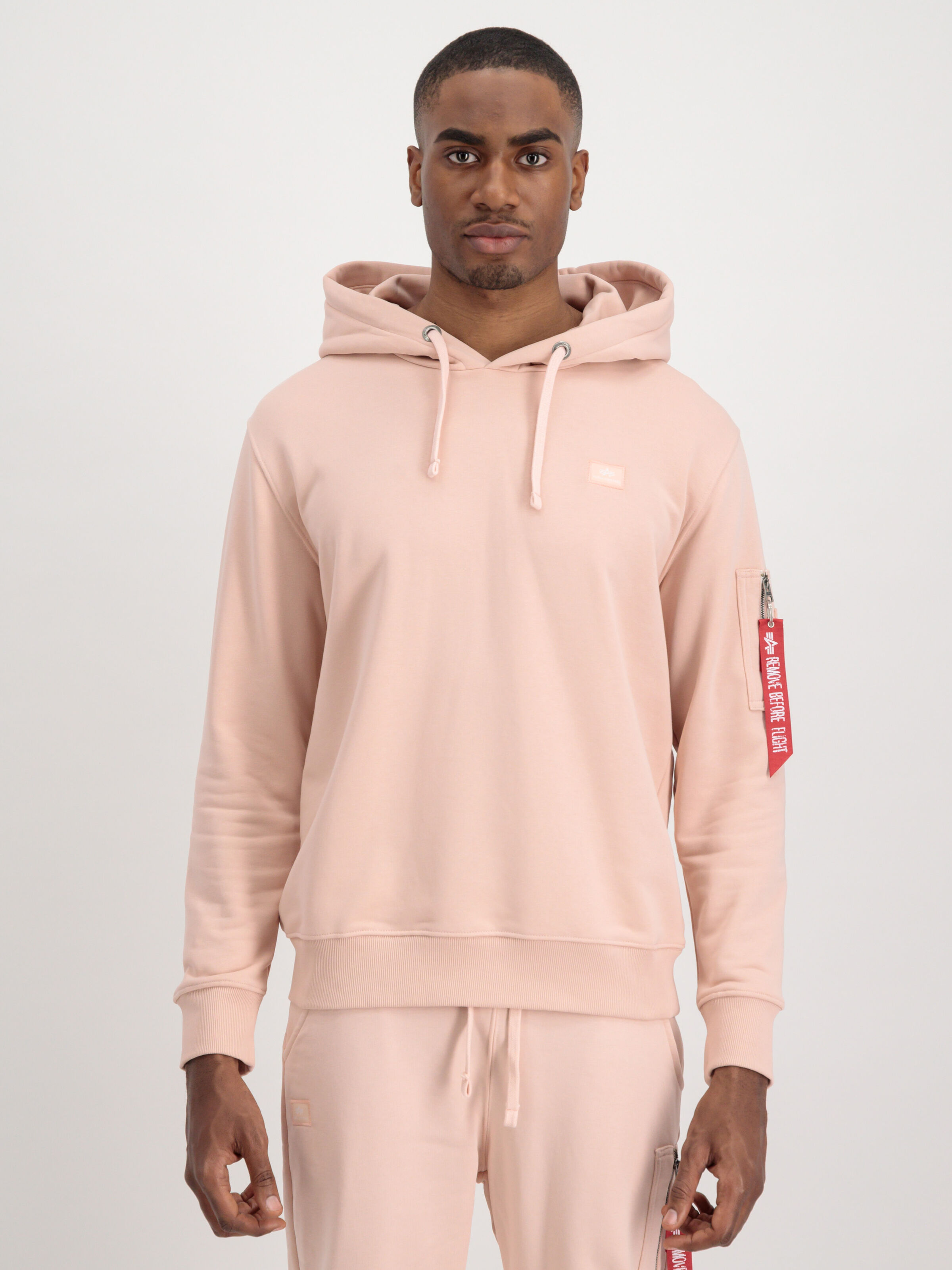 X-Fit Hoodie pale peach 158321_640_alpha_industries_x_fit_hoody_001_182853